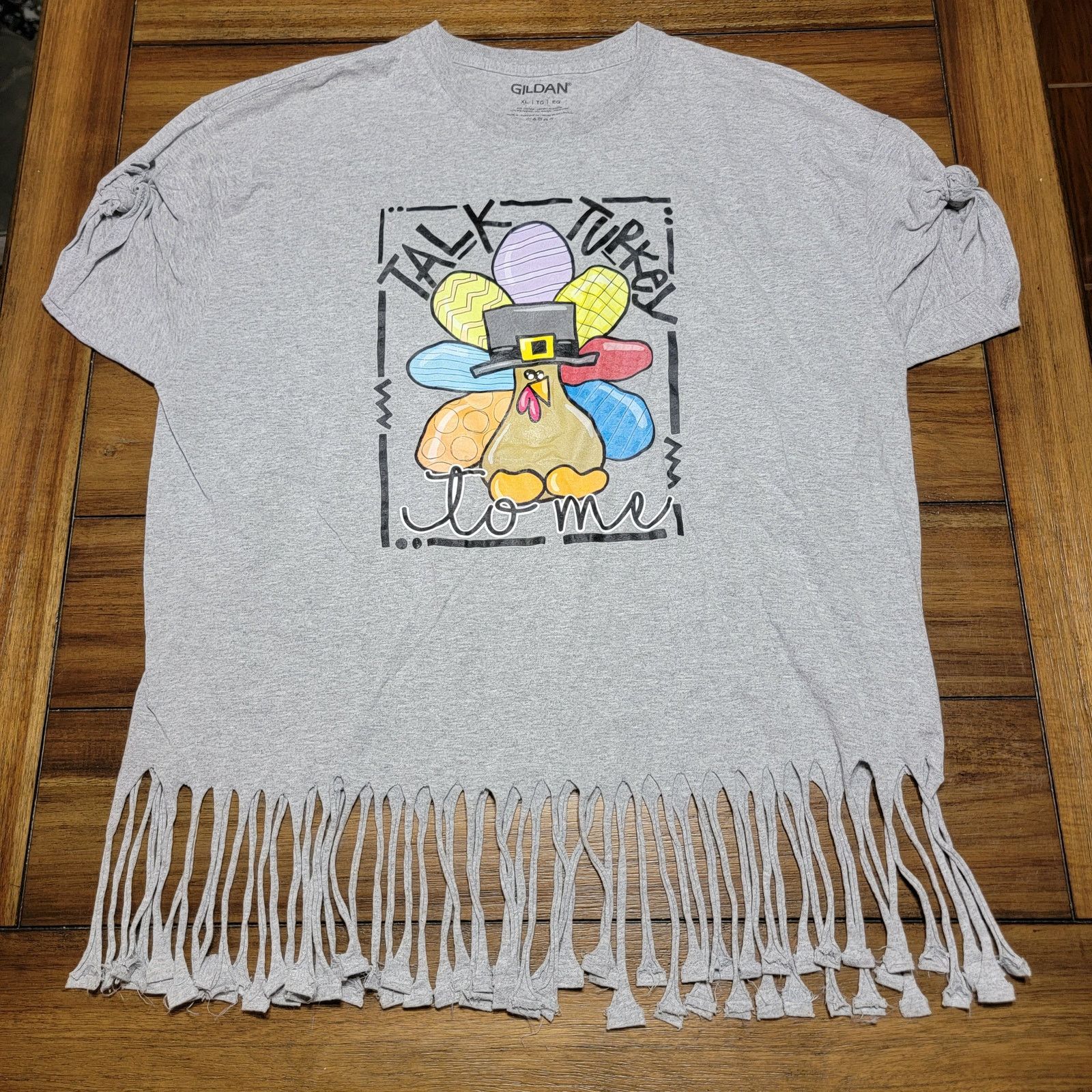Gildan Gildan Tee w/ Fringe Thanksgiving "Talk Turkey" - Size XL Size XL / US 12-14 / IT 48-50 - 1 Thumbnail