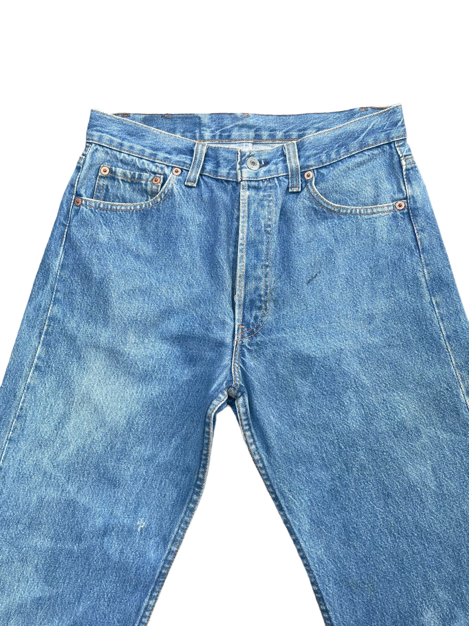 Levi's Vintage 1990 Levis 501 e Usa Nice Patern Design Size US 30 / EU 46 - 3 Thumbnail