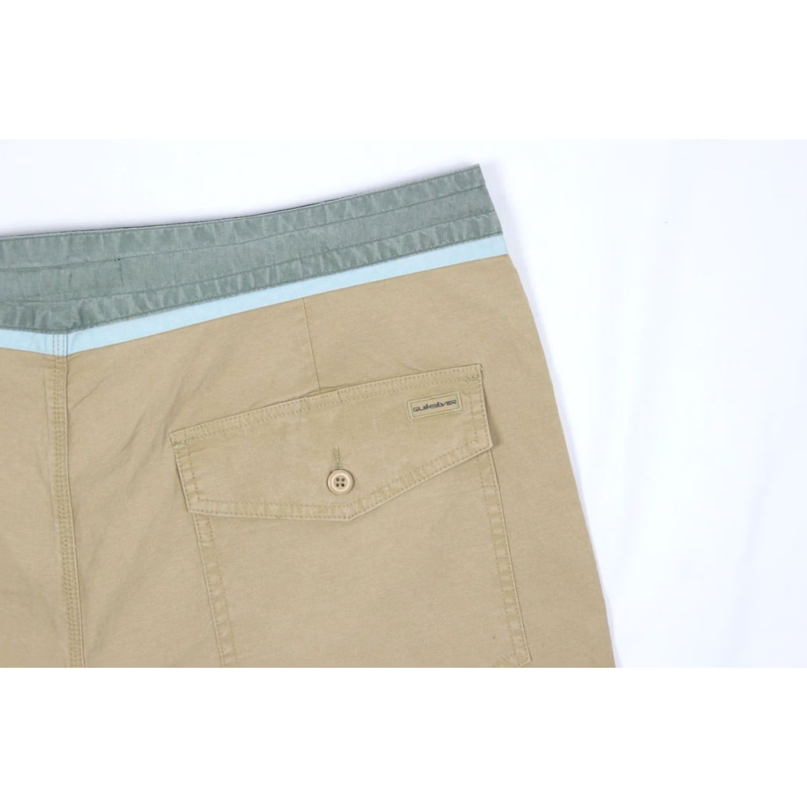 Quiksilver VINTAGE Quiksilver Men's Street Trunk Board Shorts 38 Brown 8" Inseam Gray KZM0 Size US 38 / EU 54 - 3 Thumbnail