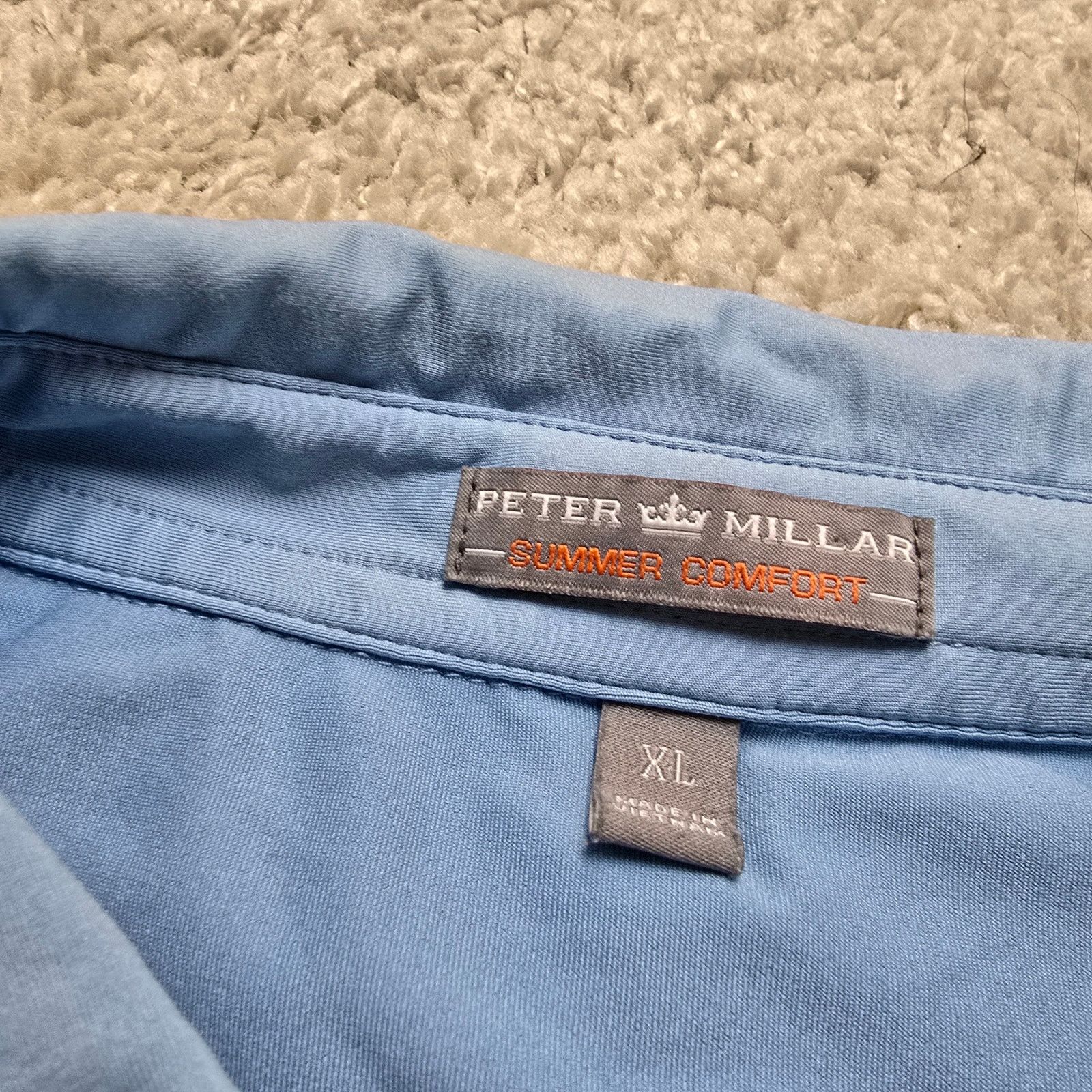 Peter Millar Peter Millar Summer Comfort Men Blue Polo Preppy Poppy XL Size US XL / EU 56 / 4 - 6 Thumbnail