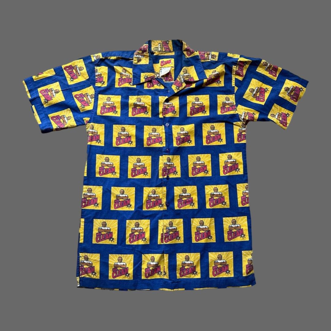 Other 2001 Mr. Clean Shirt Mens M SS up Hawaiian Shirt Button Down Size US M / EU 48-50 / 2 - 1 Thumbnail