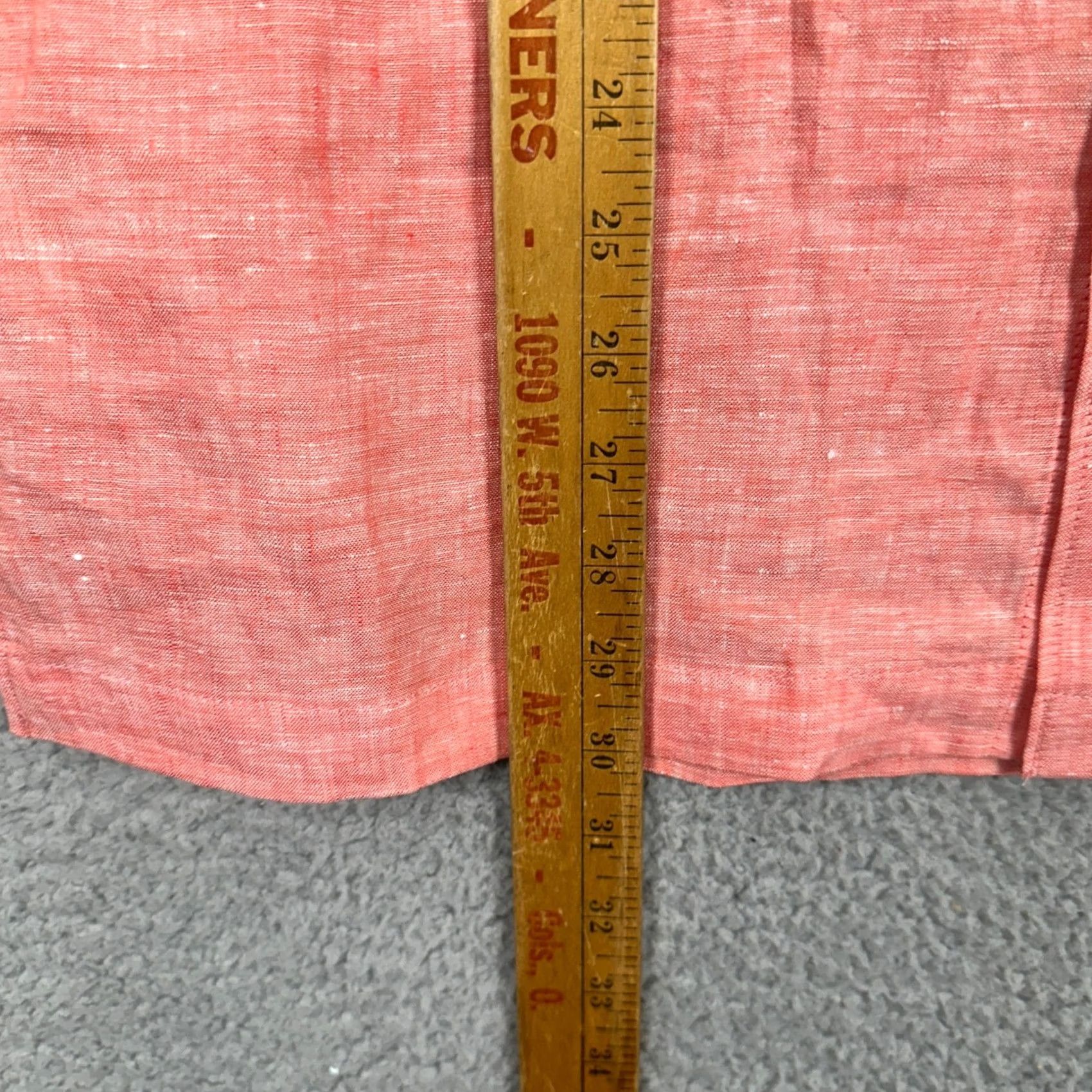 Cubavera Cubavera Shirt Button-Up Mens M Short Sleeve Pocket Coral Linen NEW Size US M / EU 48-50 / 2 - 7 Thumbnail