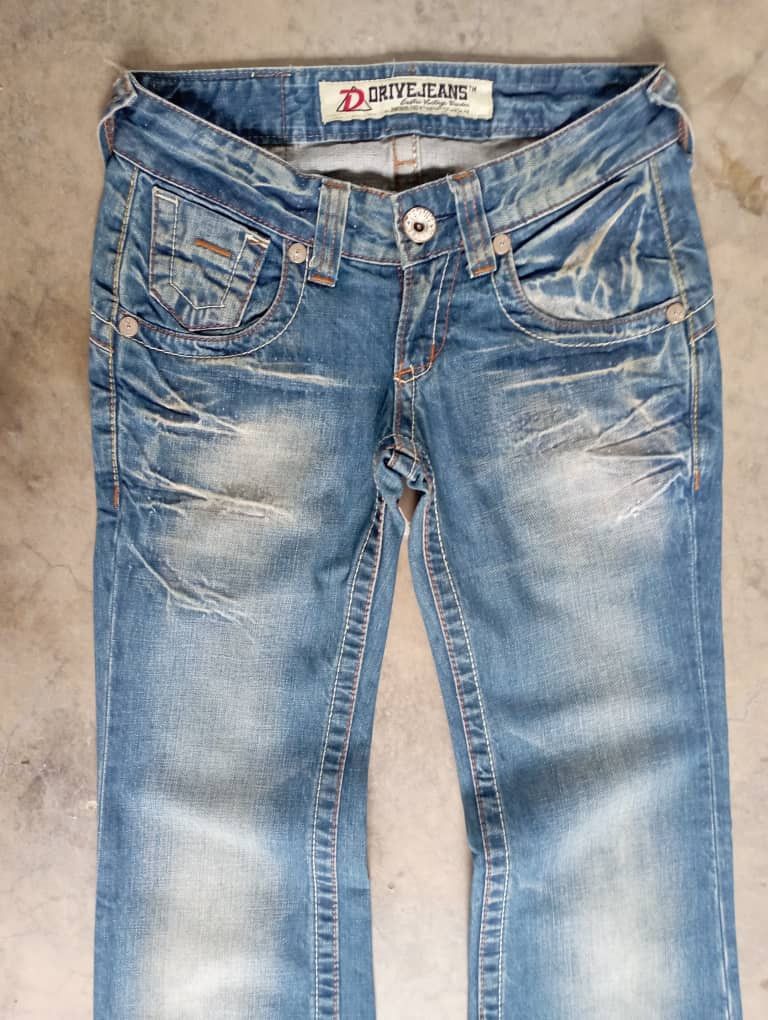 Tornado Mart Flare Jeans Stone Wash Drive Jeans Bootcut Low Rise Jeans Size 25" / US 0 / IT 36 - 3 Thumbnail