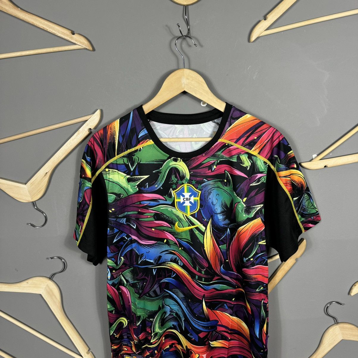 Other Brazil Jungle Custom Blokcore Fan Soccer Jersey Size US L / EU 52-54 / 3 - 4 Thumbnail