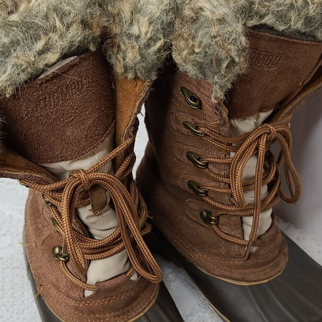 The Unbranded Brand Khombu Nordic faux fur lace up winter snow cold boots sz 6 Size US 6 / IT 36 - 3 Thumbnail