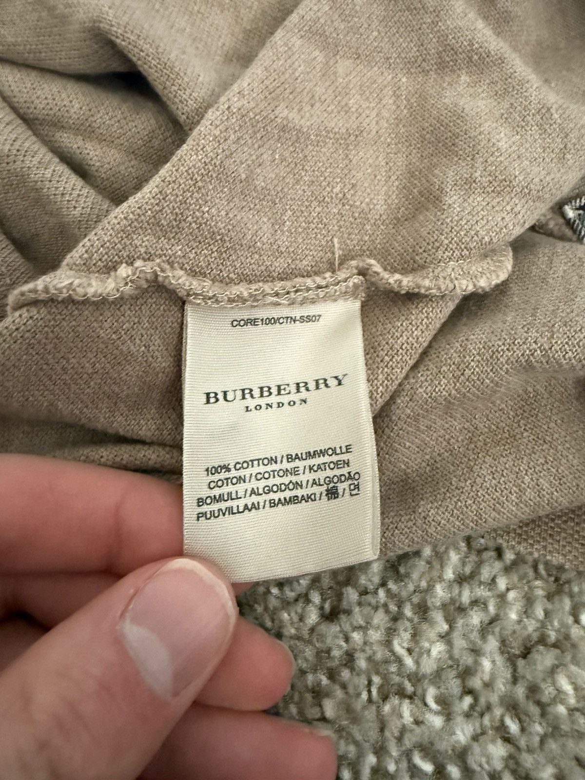 Burberry Burberry tan/beige polo shirt Size US L / EU 52-54 / 3 - 5 Thumbnail