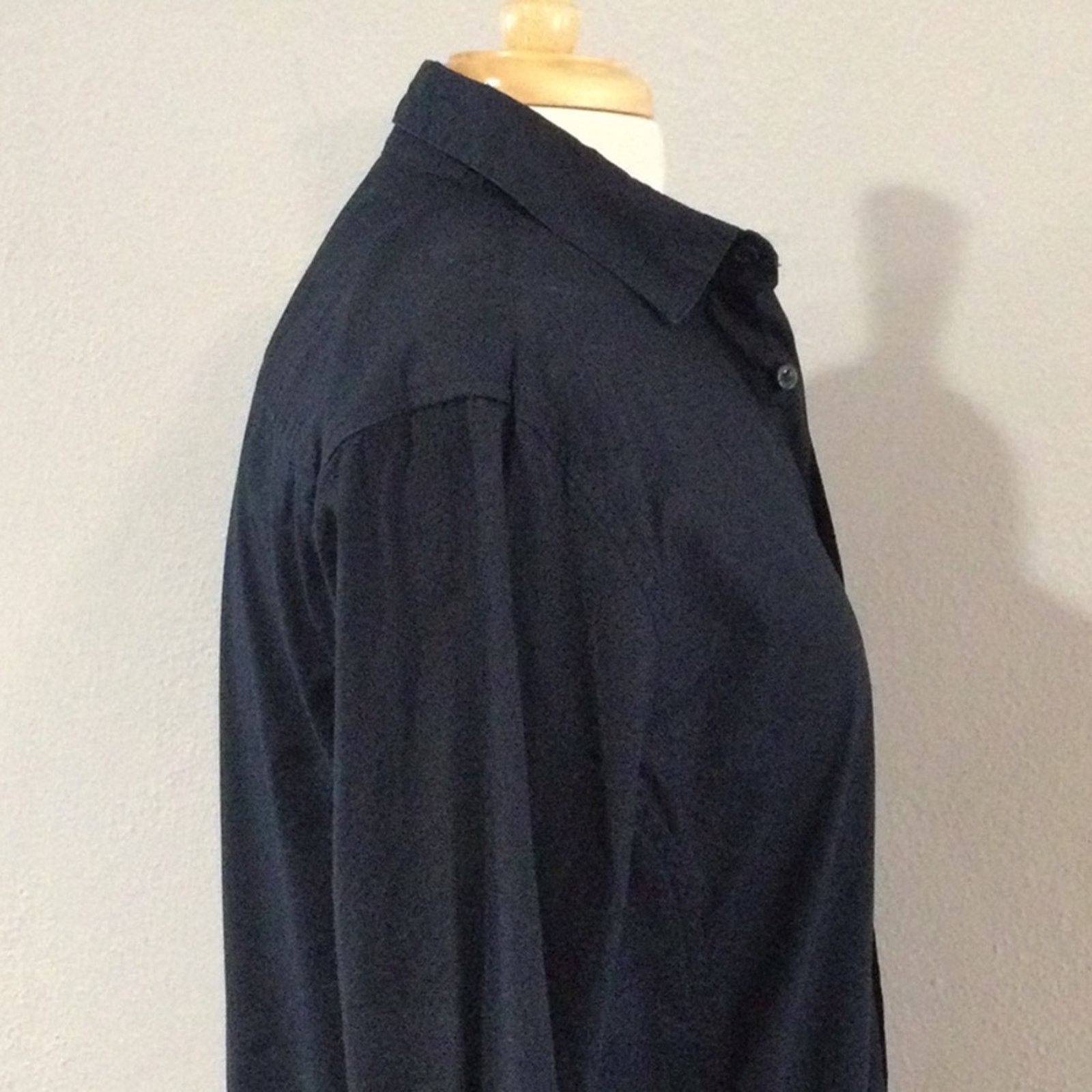 Alexander Julian Alexander Julian Stretch Navy Button Up Collar Shirt Size M Size M / US 6-8 / IT 42-44 - 6 Thumbnail