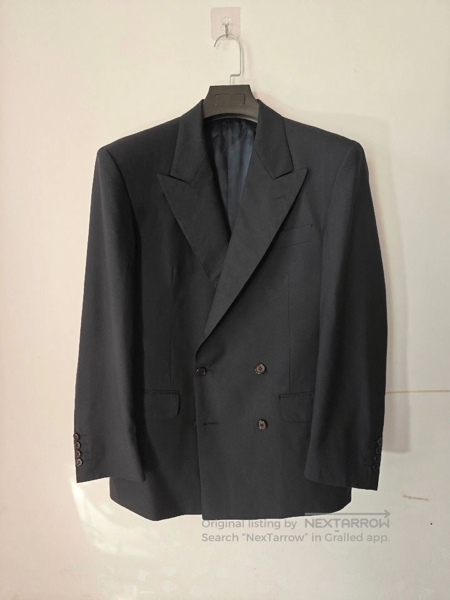 S.T. Dupont Custom Gray Wool Double-Breasted Suit. Size US M / EU 48-50 / 2 - 1 Thumbnail