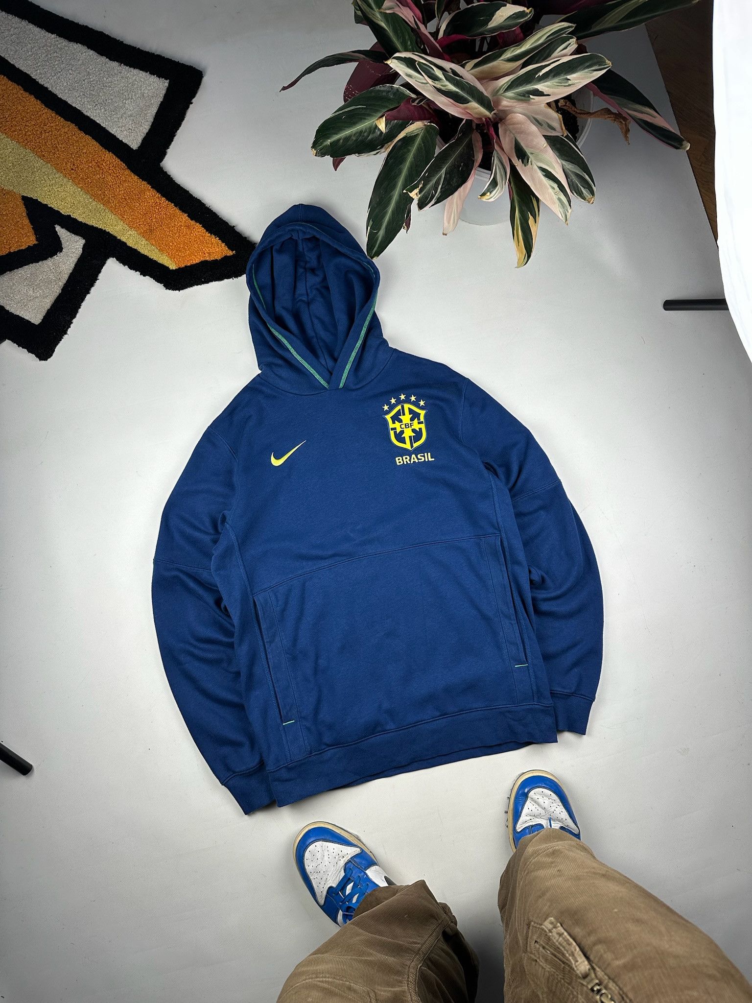 Nike Nike Brasil Vintage Fleece Y2K Hoodie S Soccer Size US M / EU 48-50 / 2 - 5 Thumbnail