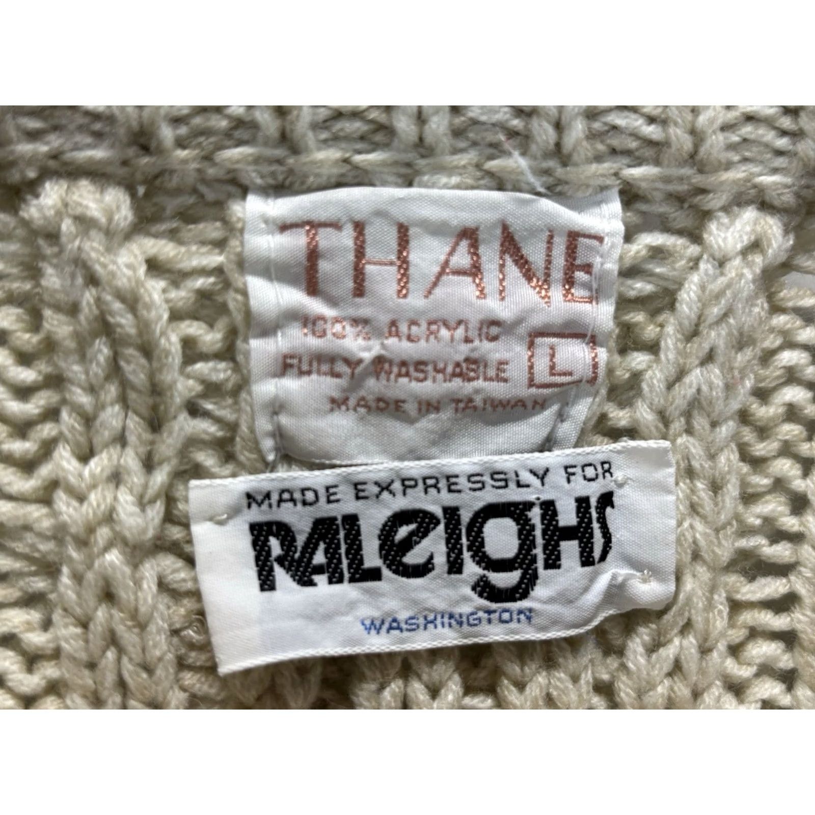 Vintage VINTAGE Thane Sweater Men's L Cable-Knit Fisherman Coastal Preppy Beige Ivy League Size US L / EU 52-54 / 3 - 5 Thumbnail