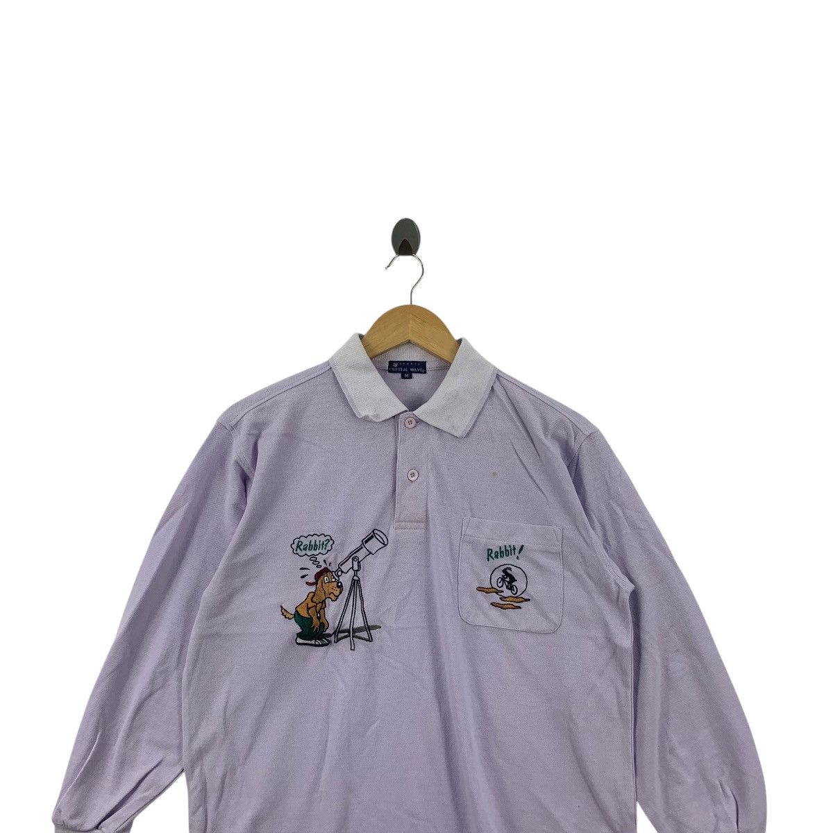 Vintage Vintage CRYSTAL WAVE SPORTS Cartoon Polo Tee Shirt Top Size M / US 6-8 / IT 42-44 - 2 Thumbnail