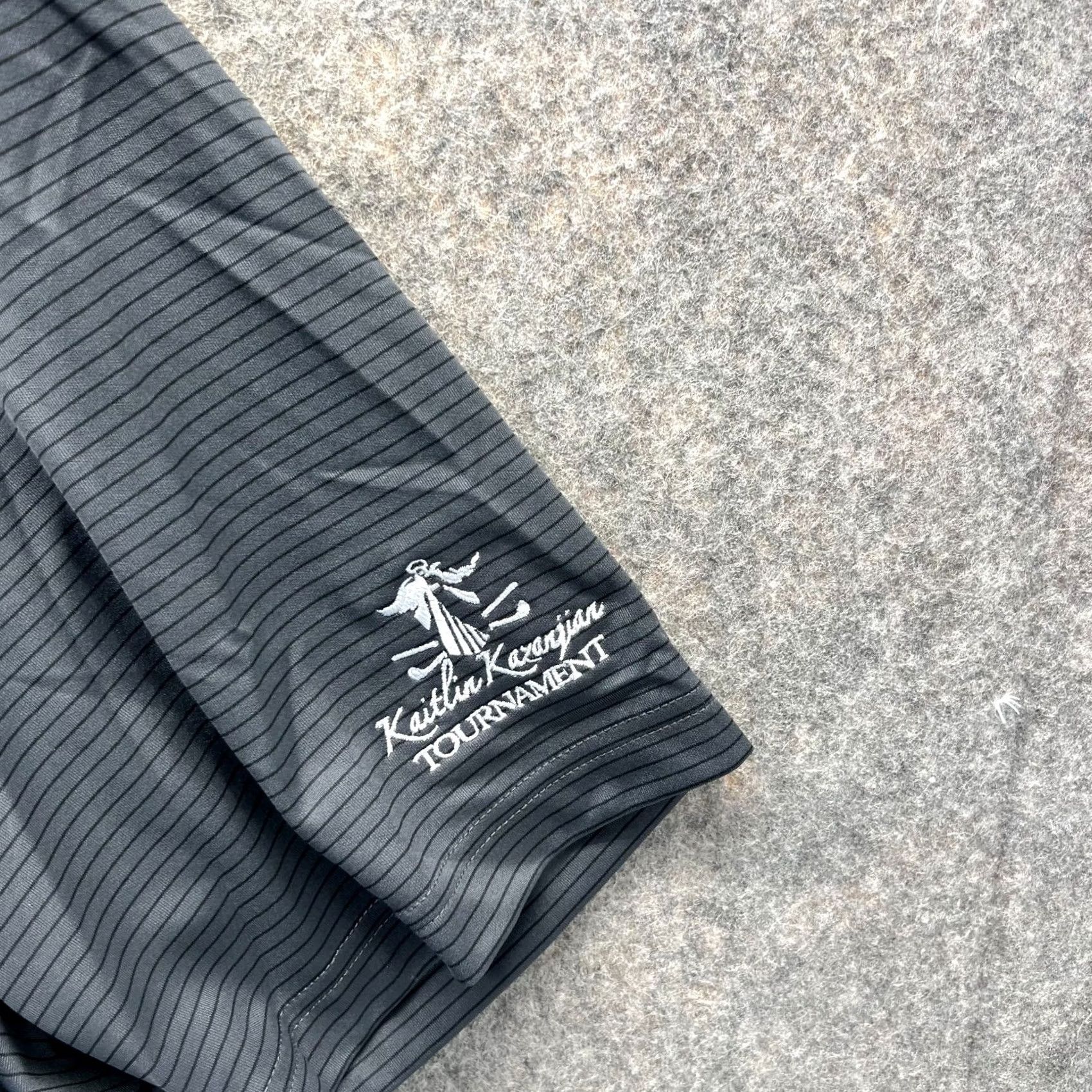 Adidas Adidas Polo Shirt Mens 2XL Grey Golf Embroidered Kaitlin Kazanjian Tournament Vintage Size US XXL / EU 58 / 5 - 6 Thumbnail