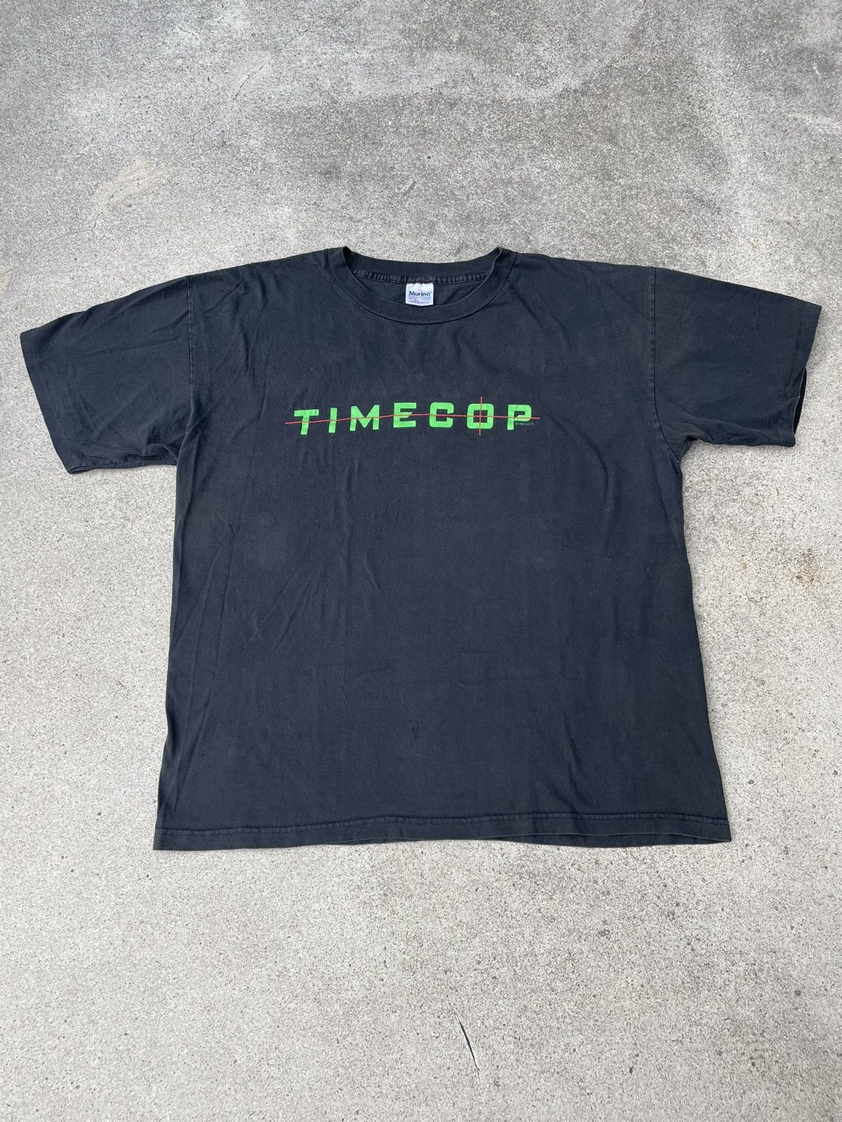 Vintage 94’ Time Cop Action Movie Promo Black Tee XL