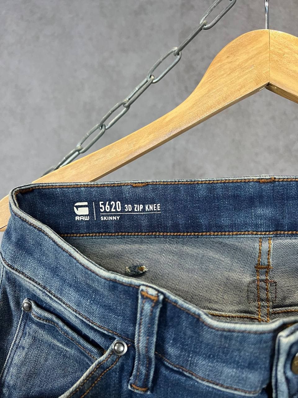 G-Star G Star Raw biker distressed denim jeans Size US 30 / EU 46 - 6 Thumbnail