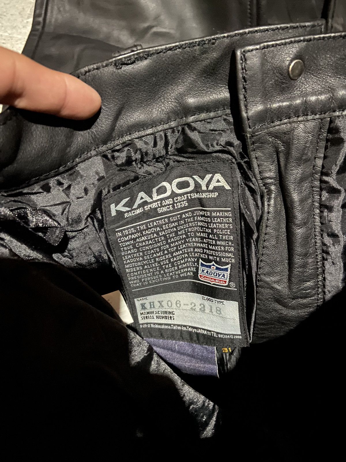 Kadoya RARE KADOYA japan leather black pants size 31 Size US 31 - 15 Thumbnail