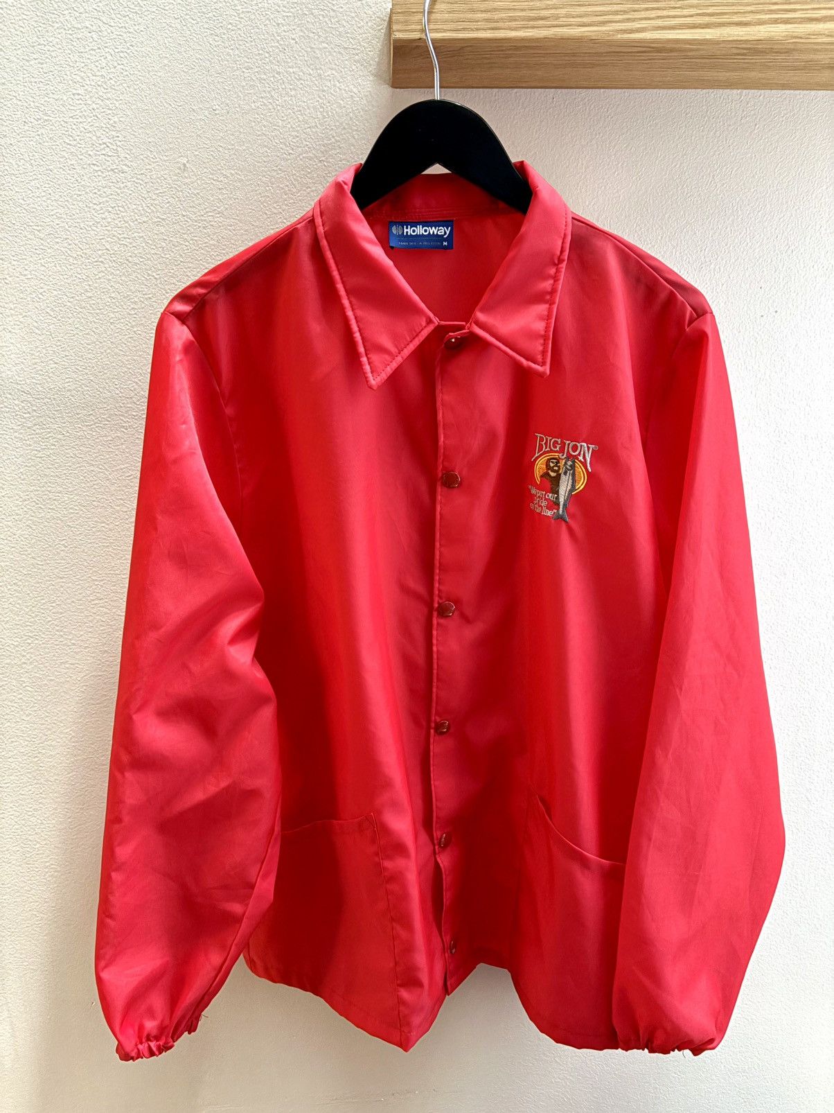 Holloway Holloway VTG 80s red Big Jon Fishing button-up windbreaker Size US L / EU 52-54 / 3 - 1 Thumbnail