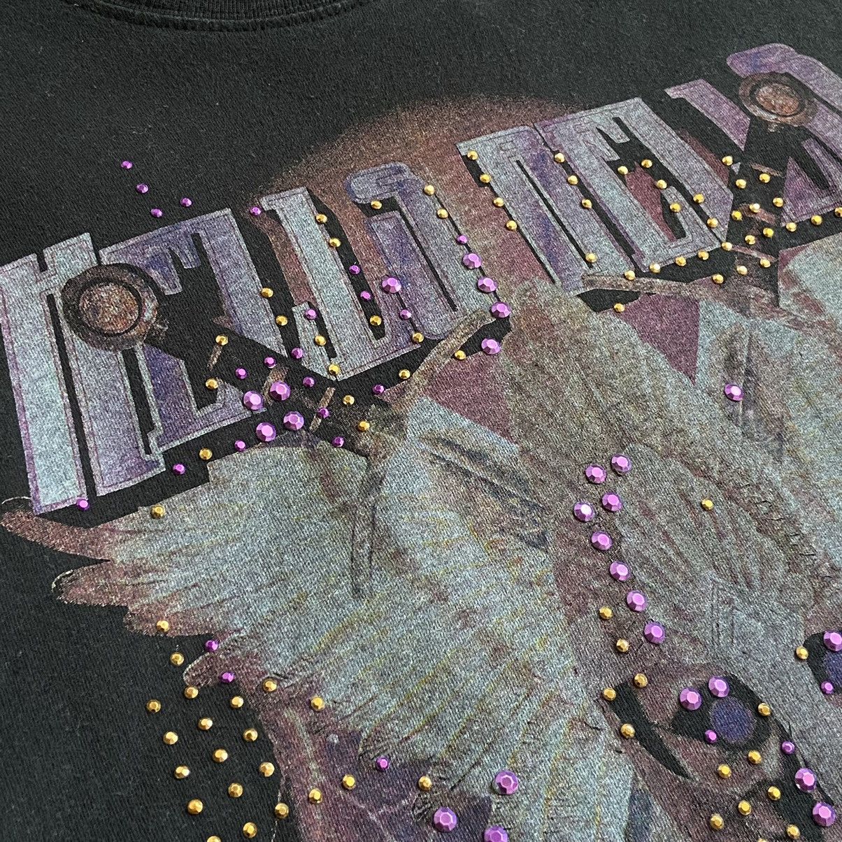 If Six Was Nine 📌 Vintage Fishbone Skull Graphic Y2K Rhinestones Tee Size S / US 4 / IT 40 - 7 Thumbnail
