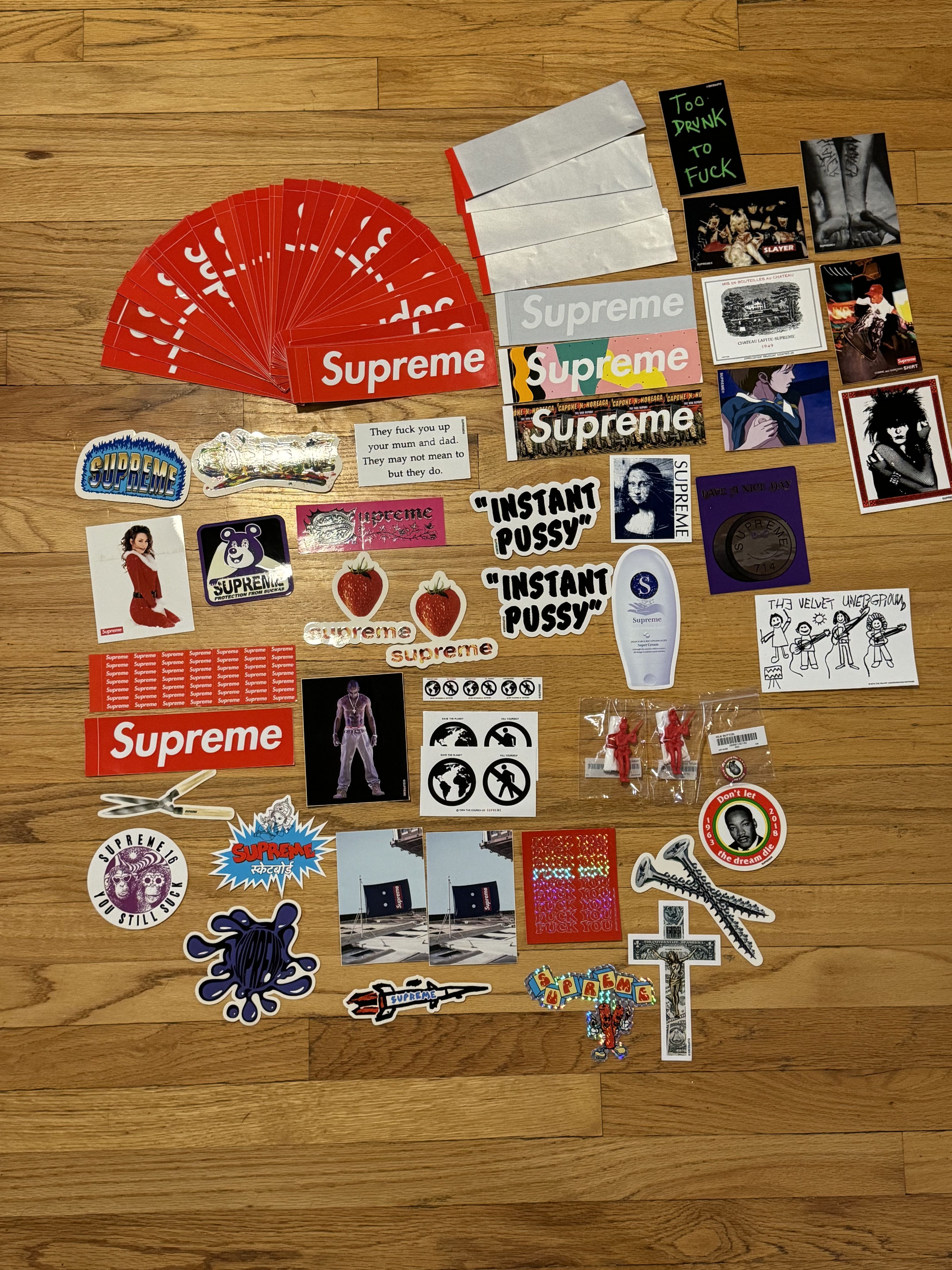 Vintage Supreme Sticker Collection – 42+ Box Logos + Rares