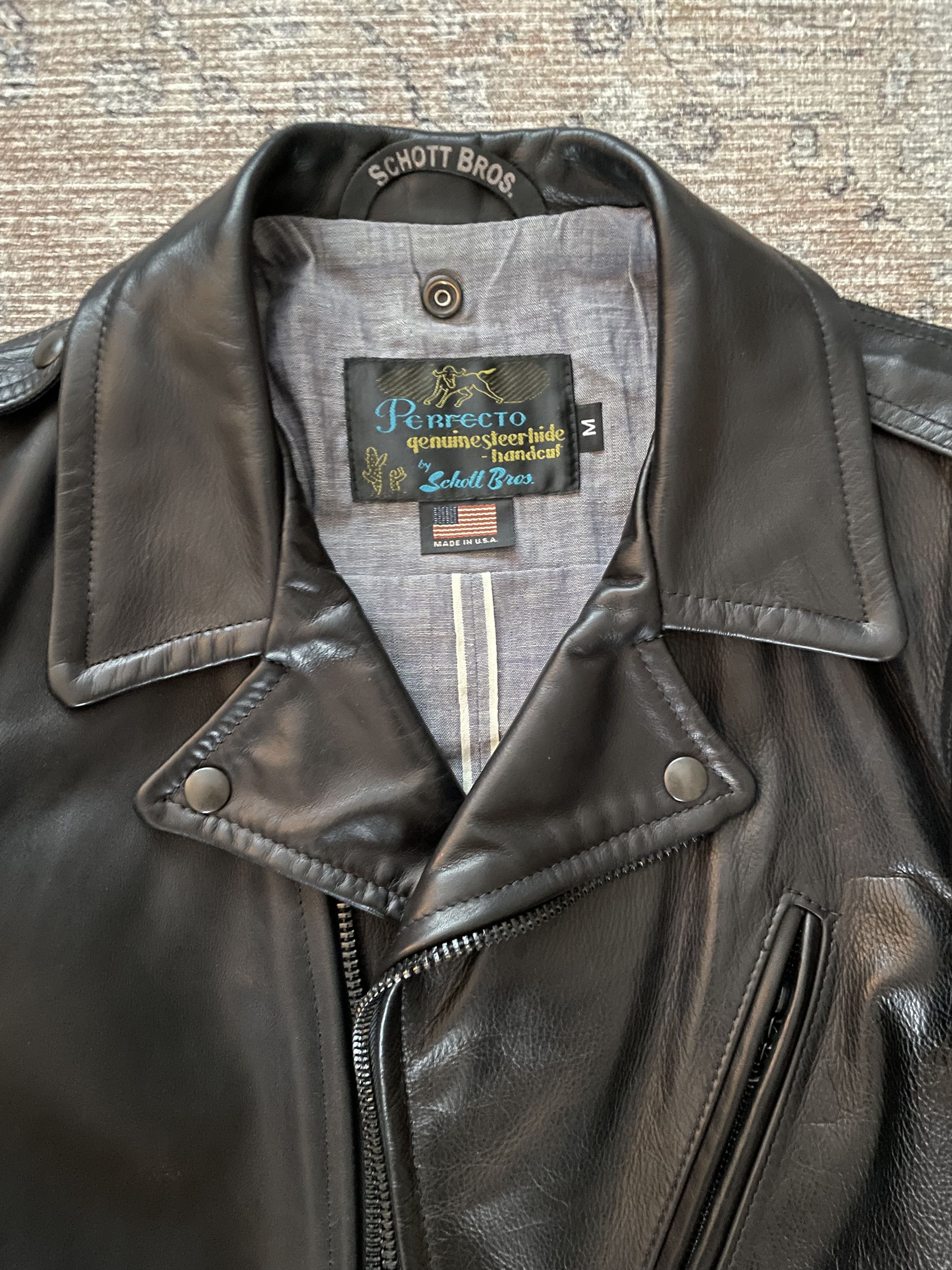 3sixteen × Schott Schott x 3sixteen Perfecto Leather Jacket Size US M / EU 48-50 / 2 - 2 Thumbnail