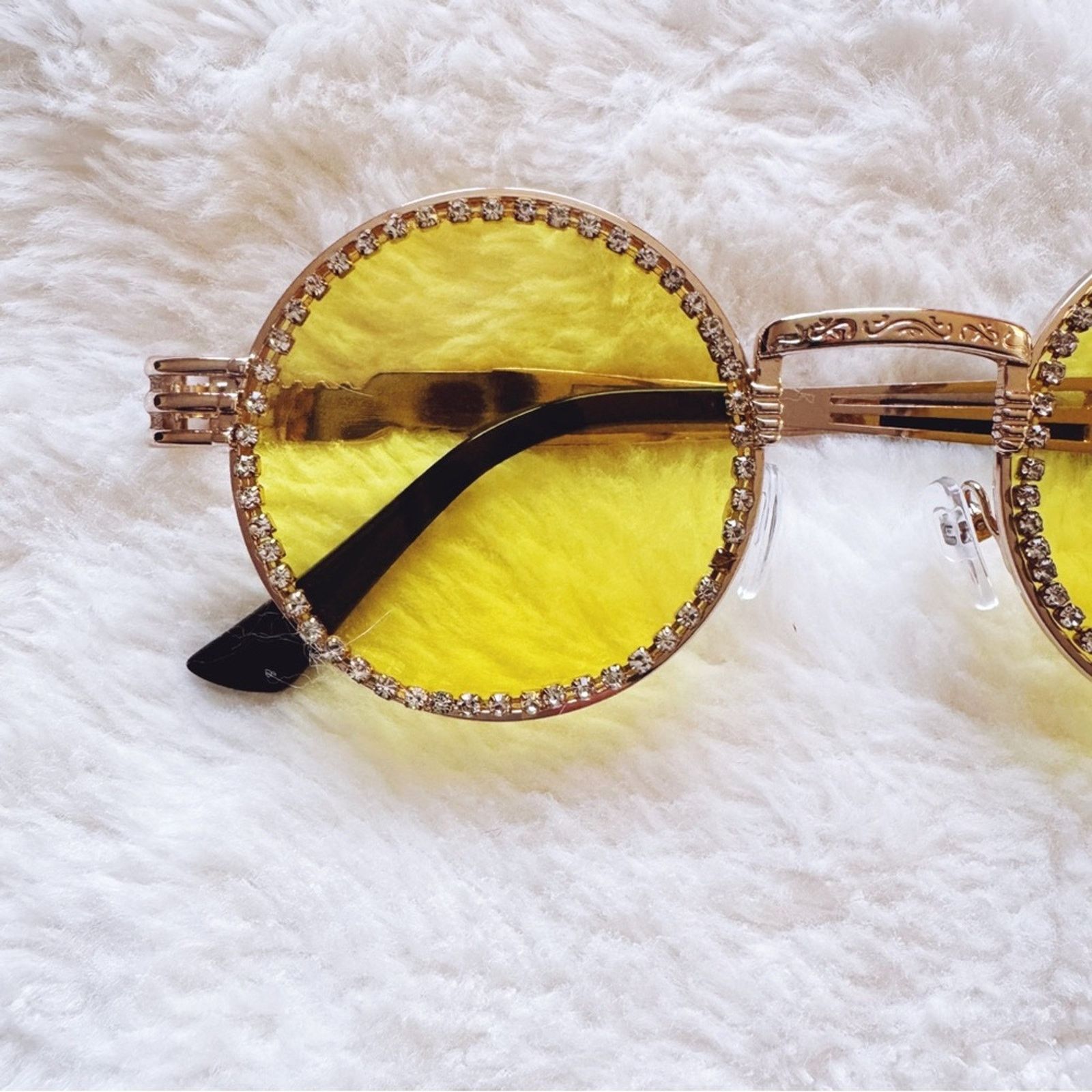 Other Kate Clear Yellow Round Sunglasses Size ONE SIZE - 3 Thumbnail