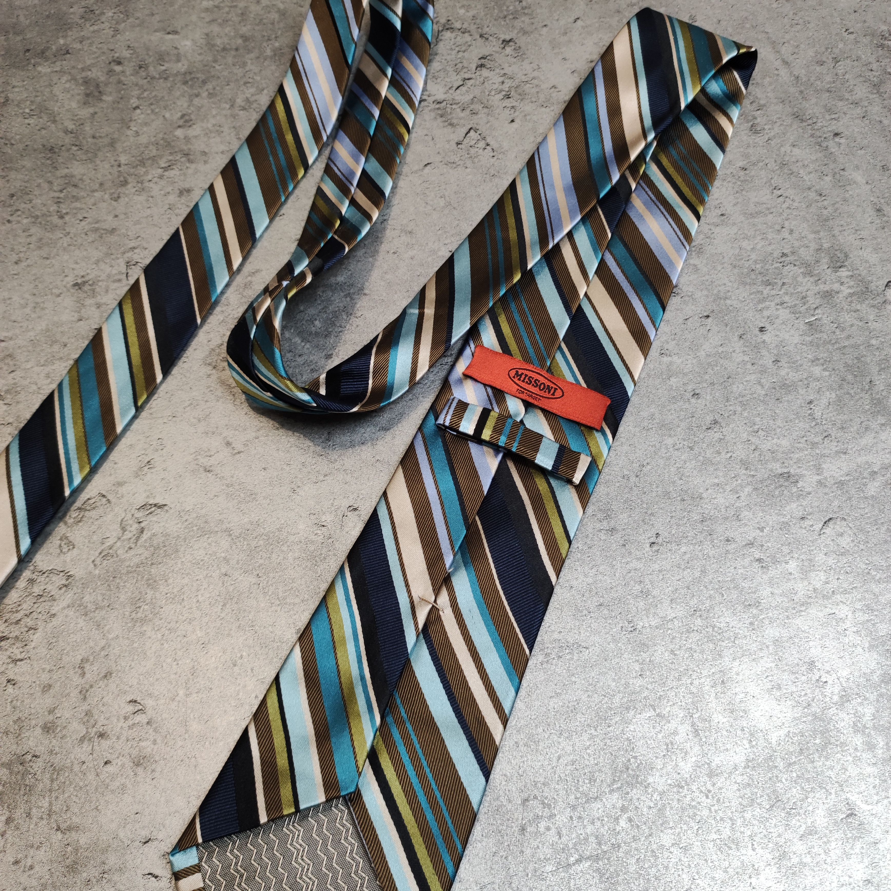 Missoni × Vintage Vintage RARE 90s Missoni Cravatte Silk Abstract Tie Size ONE SIZE - 2 Thumbnail