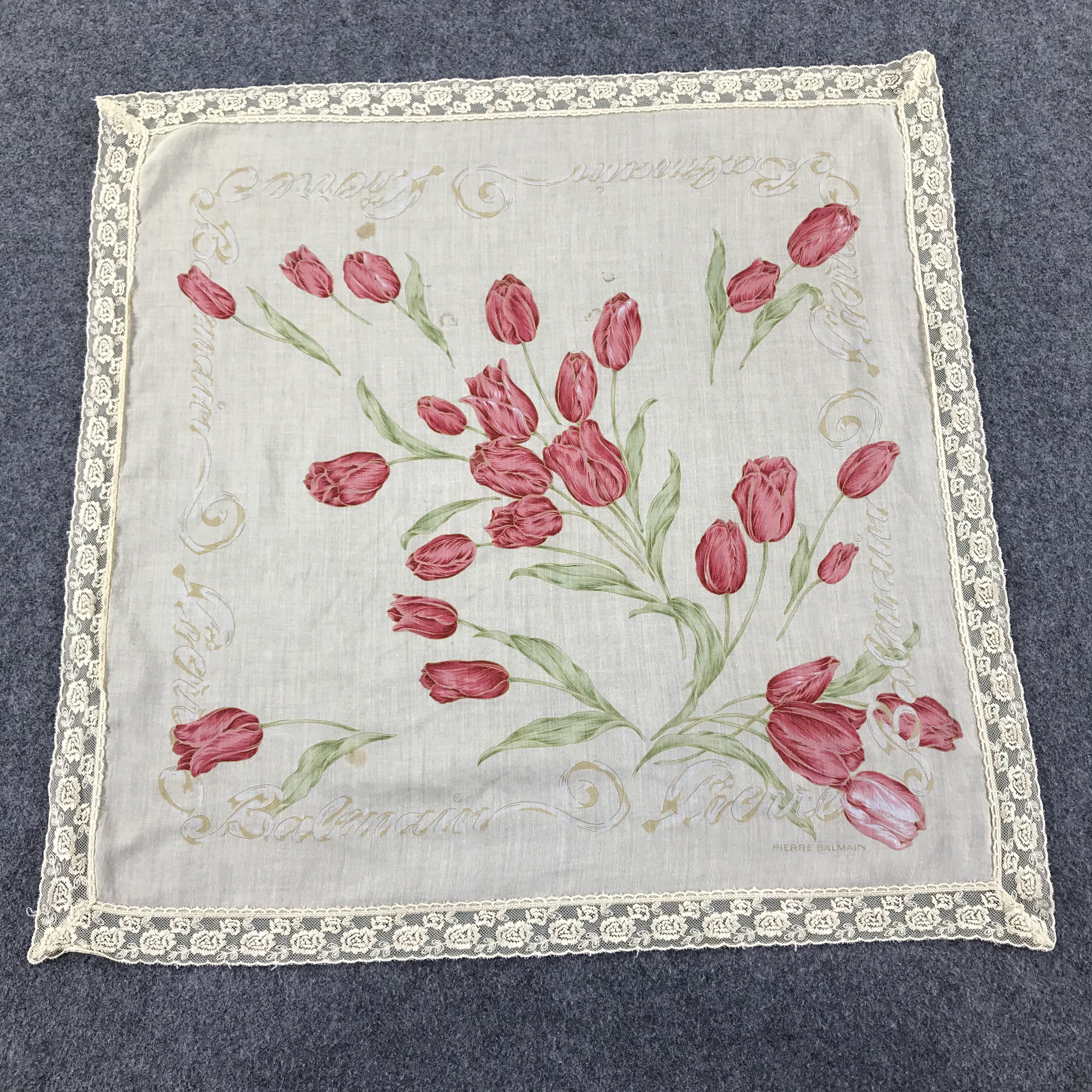 Pierre Balmain Handkerchief Neckerchief Bandana H195