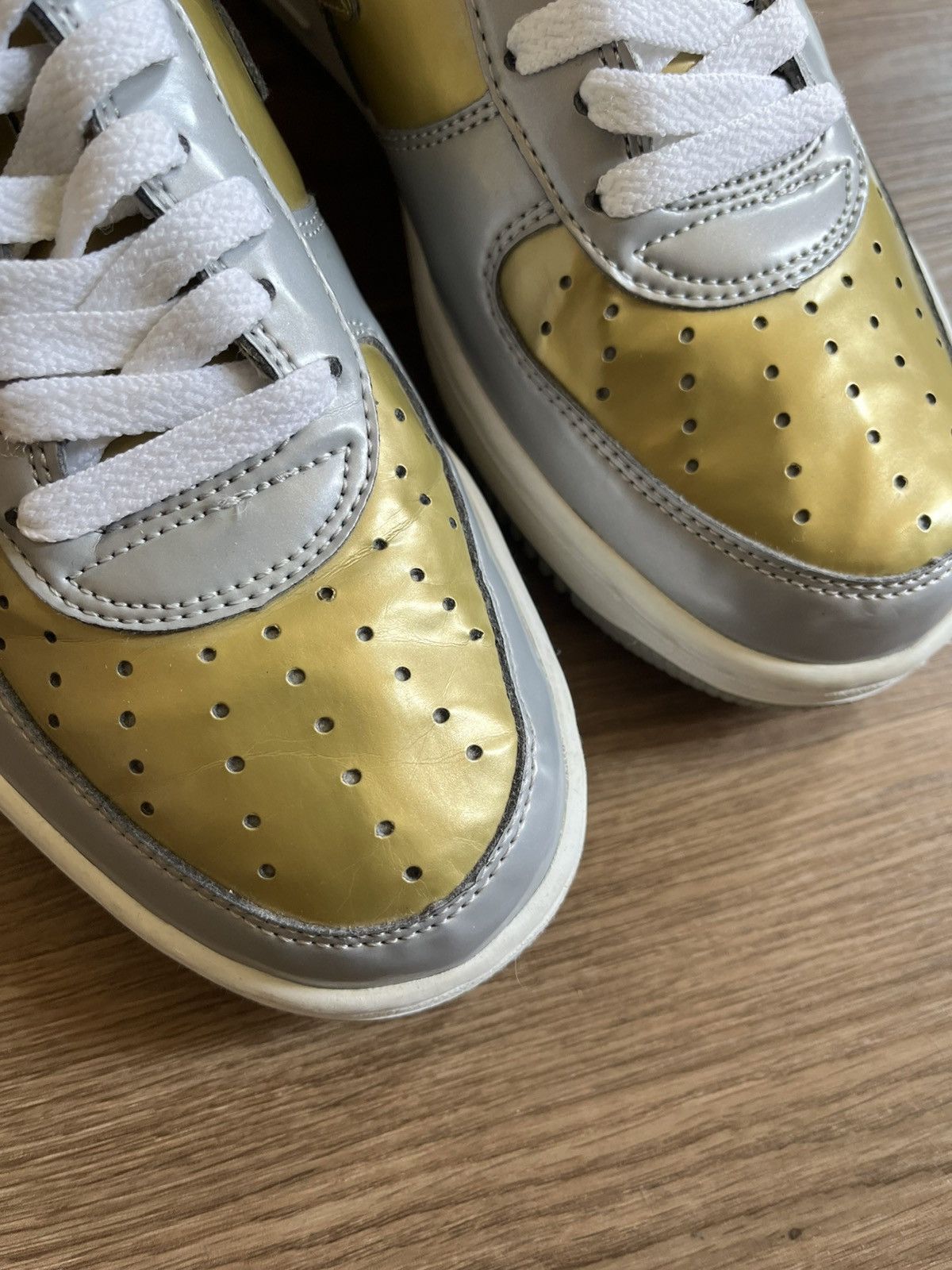 Bape A Bathing Ape Bapesta M2 Gold Silver OG Size 9 Size US 9 / EU 42 - 6 Thumbnail