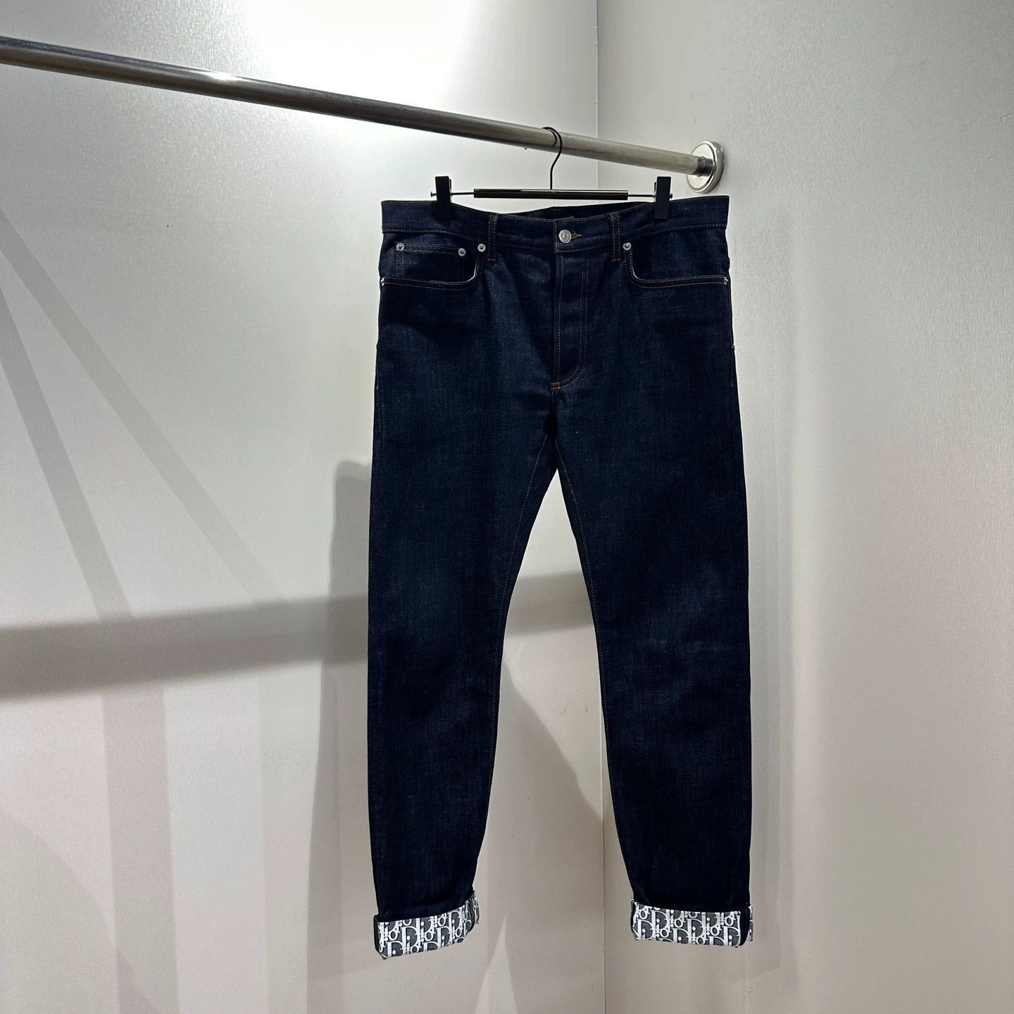 Dior Blue Denim Jeans with Rolled Cuffs Size 32 Size US 32 / EU 48 - 1 Thumbnail