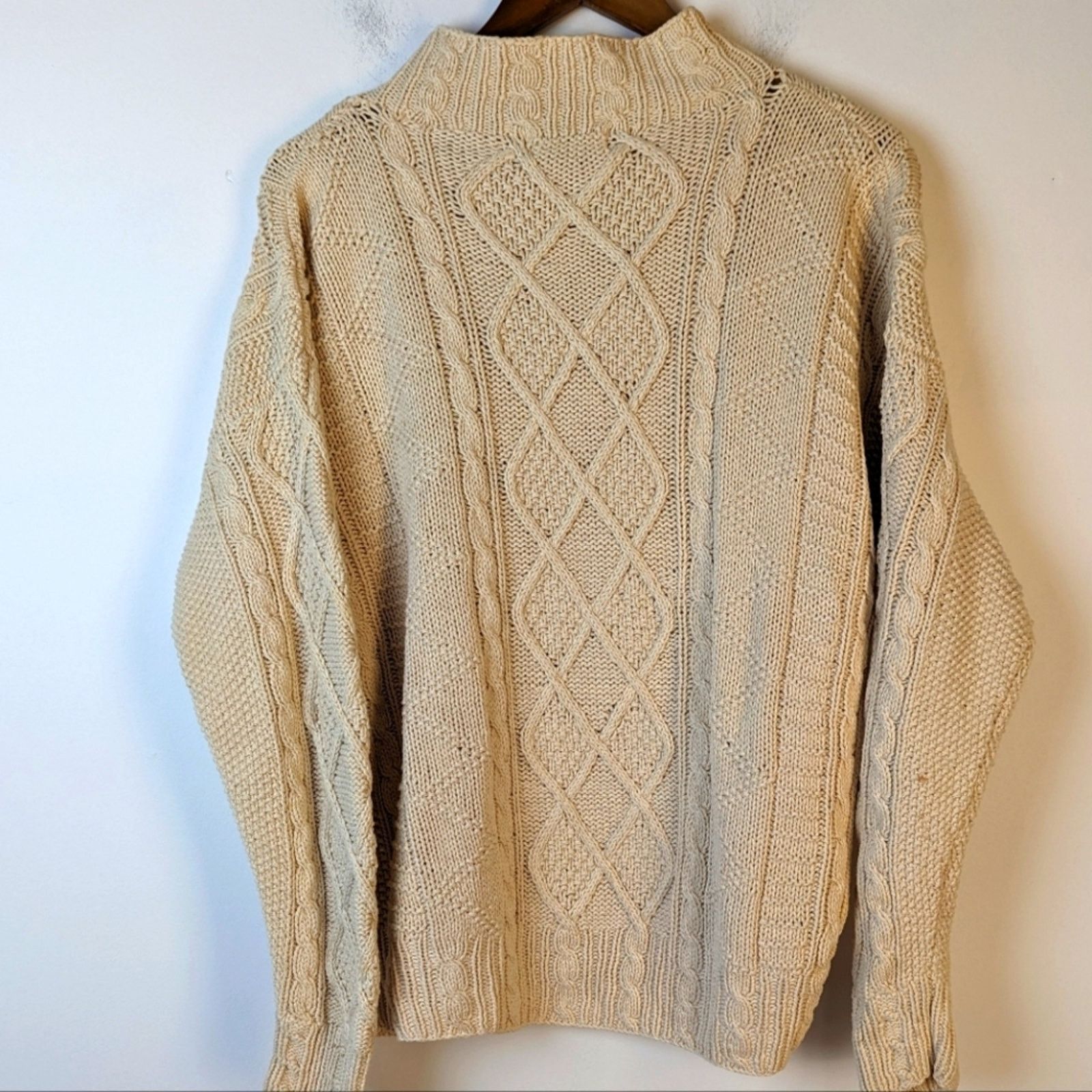 FABRIZIO DEL CARLO Vintage Fabrizio Cable Knit Sweater / Large Size L / US 10 / IT 46 - 3 Thumbnail