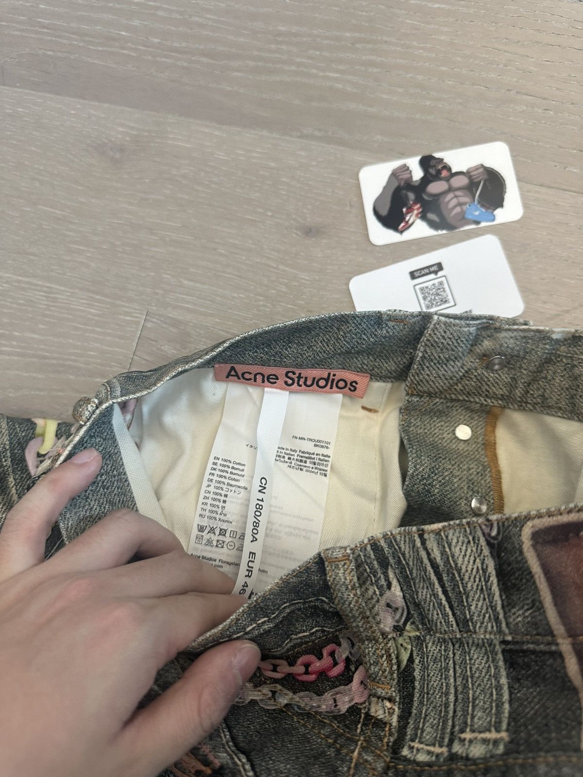Acne Studios Acne Studios Keychain Print Baggy Fit Jeans - 1981M Size US 30 / EU 46 - 5 Thumbnail