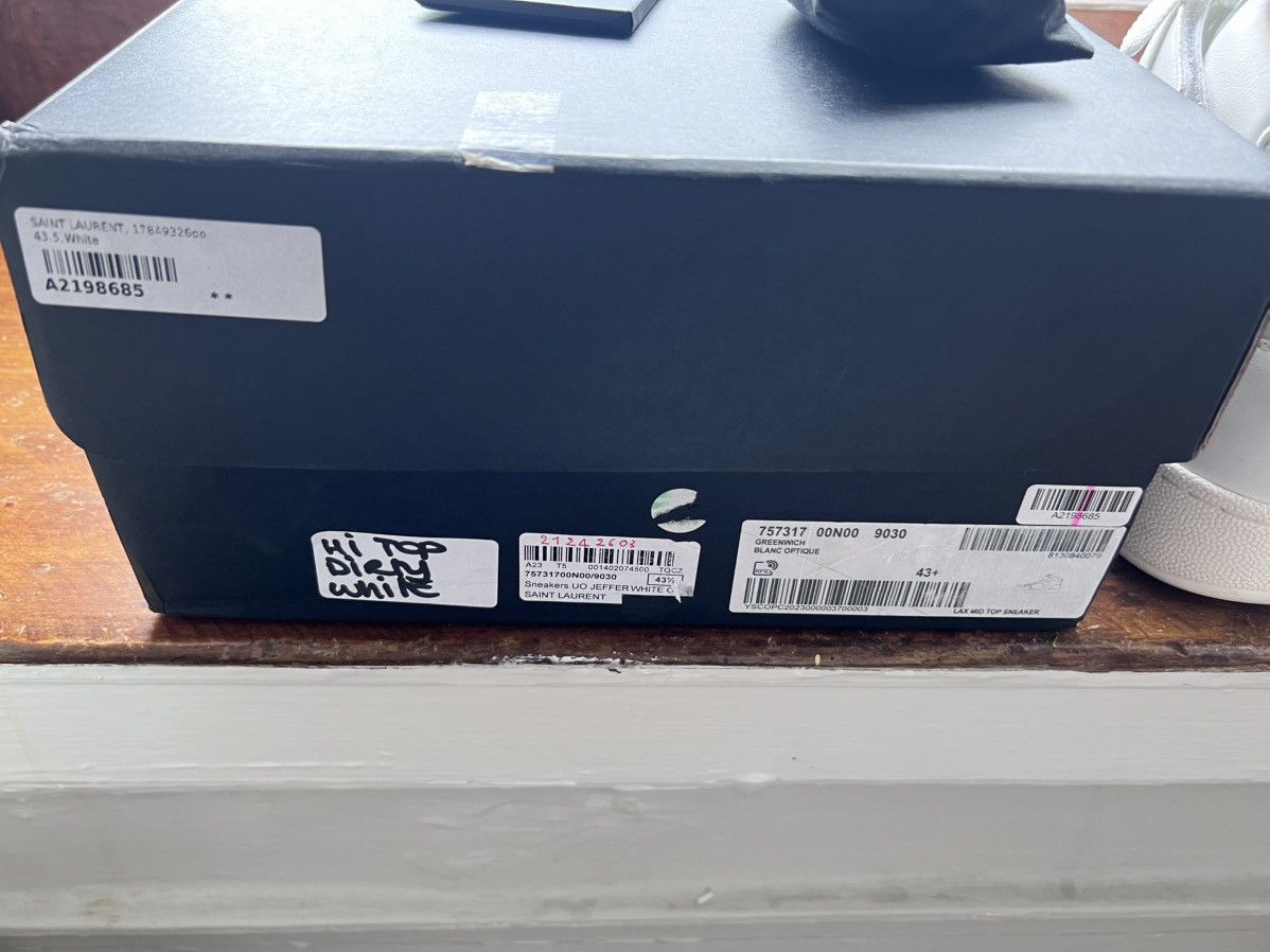Saint Laurent Paris $1.3K Lax dirty white mid-top sneakers, EU43.5/US10.5 Size US 10.5 / EU 43-44 - 23 Thumbnail