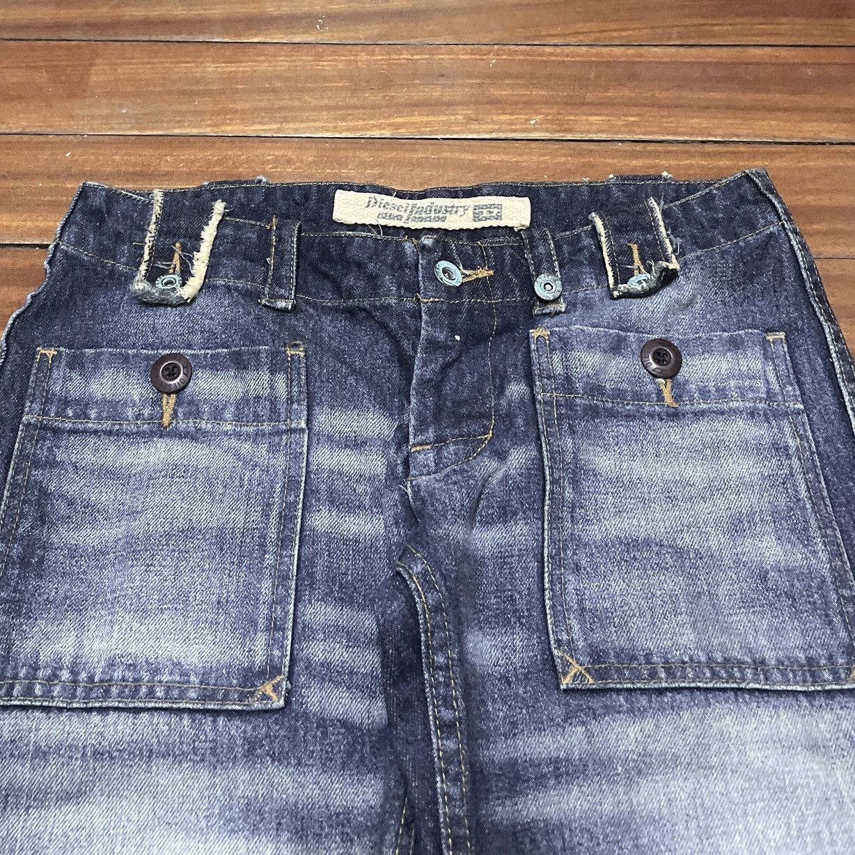 Diesel × Vintage Very Rare Design Vintage Brand Diesel Flared Jeans 1990s Size US 29 - 3 Thumbnail