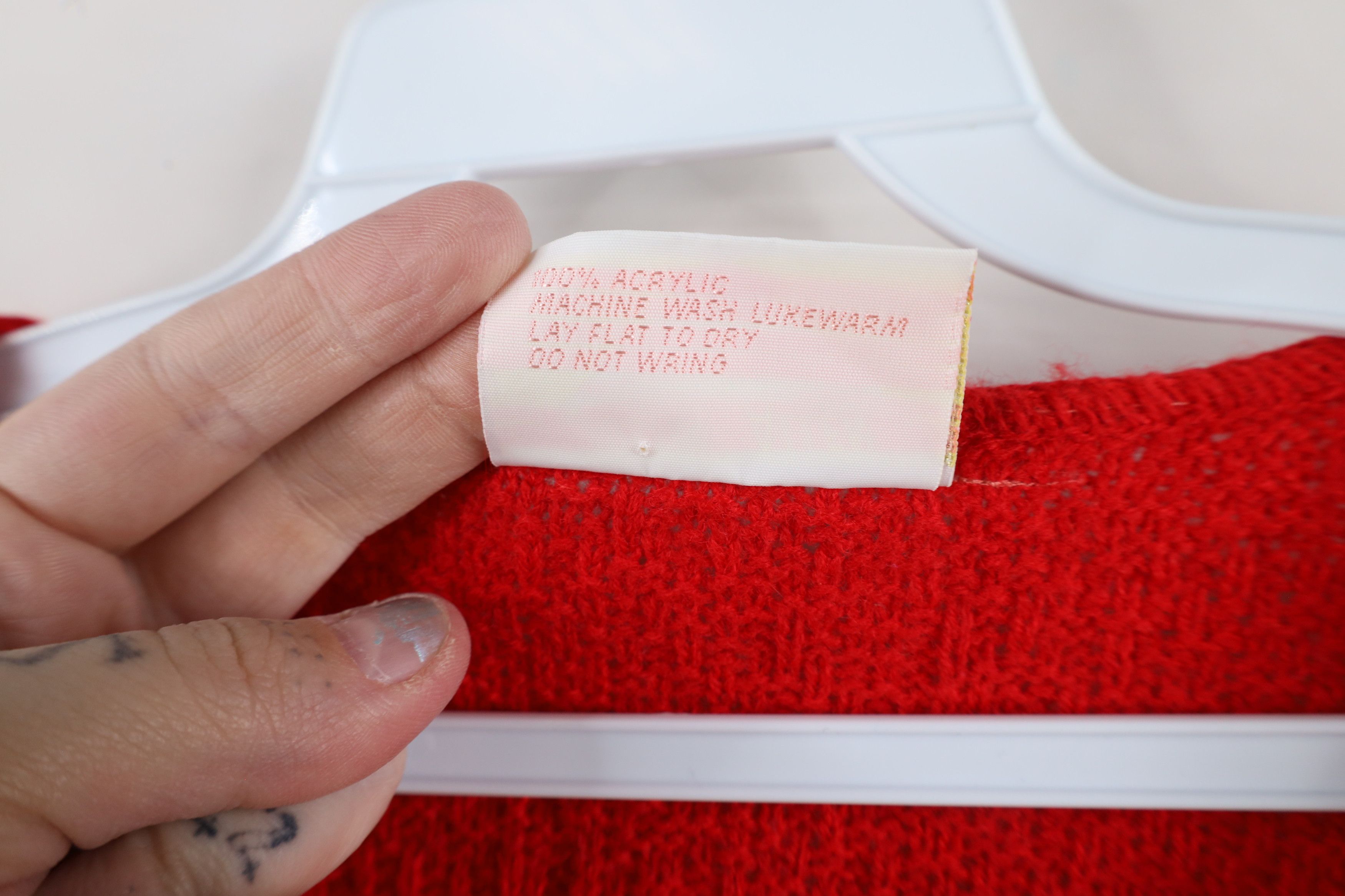 Vintage Vintage 80s 90s Mid Mod Streetwear Knit Sweater Vest Red USA Size S / US 4 / IT 40 - 7 Thumbnail