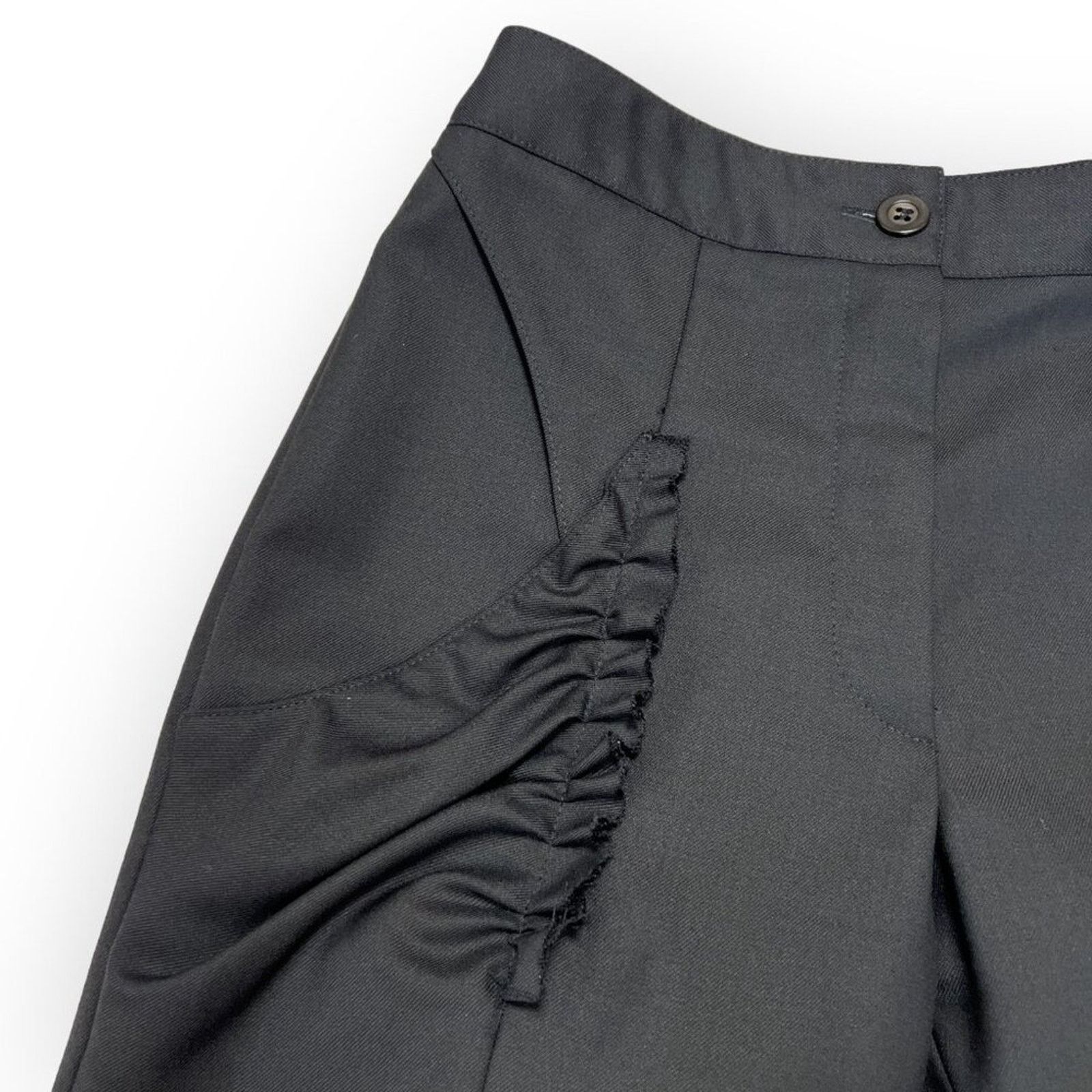 Bruno Pieters Bruno Pieters Black Ruffled Trouser High Rise EU 36 Size 25" / US 0 / IT 36 - 11 Thumbnail
