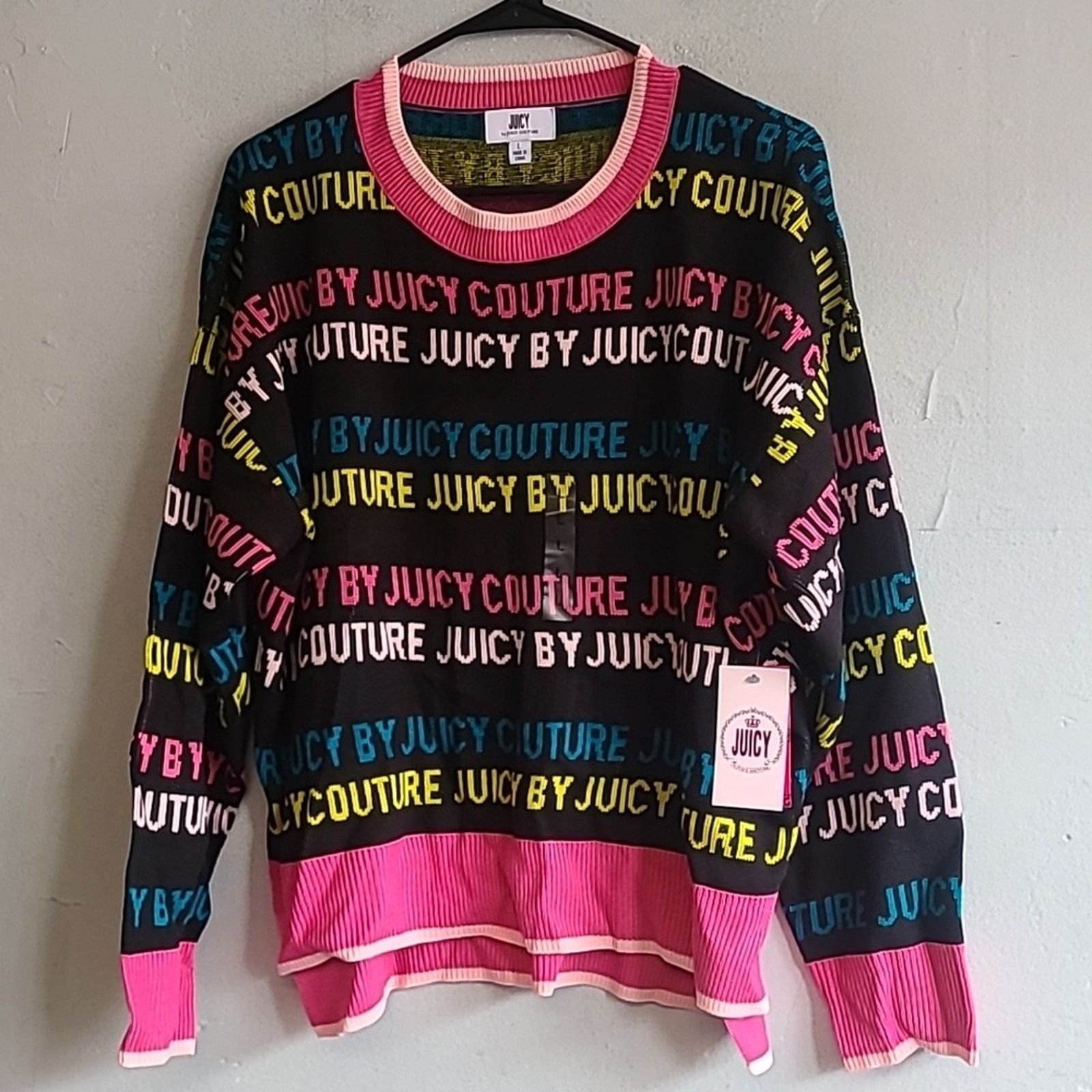 Juicy Couture NEW women's large XL Juicy Couture black sweater Size L / US 10 / IT 46 - 6 Thumbnail