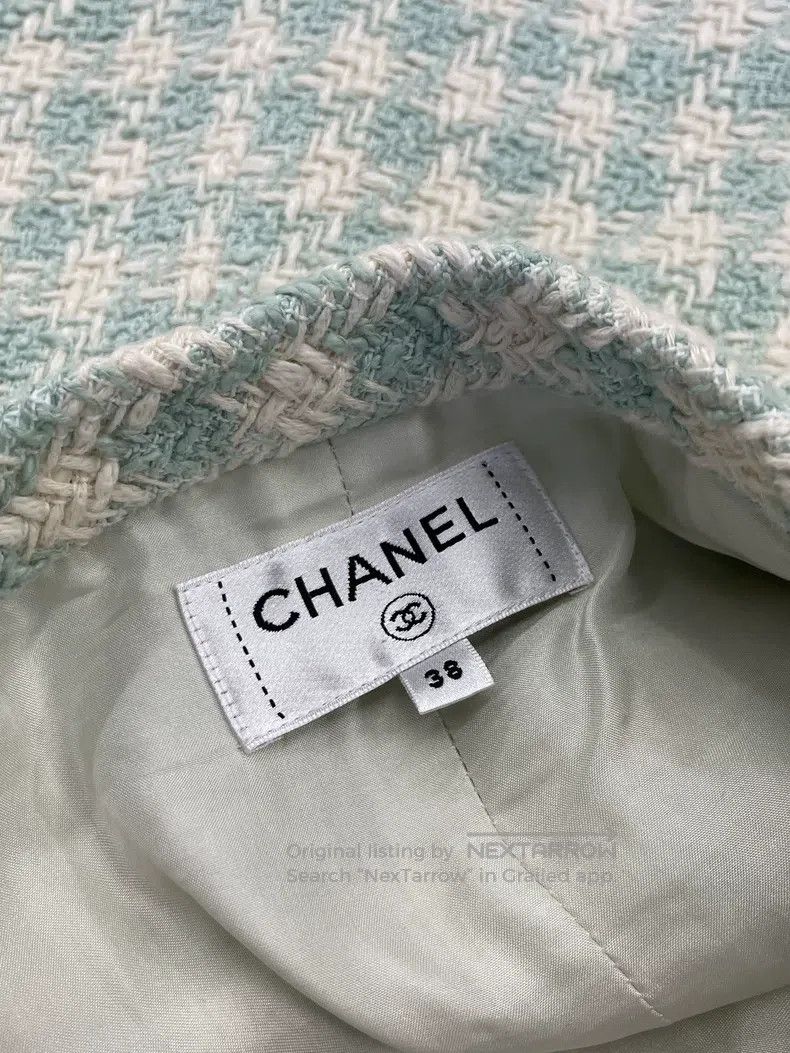 Chanel Chanel 23s mint green plaid skirt Size 25" / US 0 / IT 36 - 4 Thumbnail