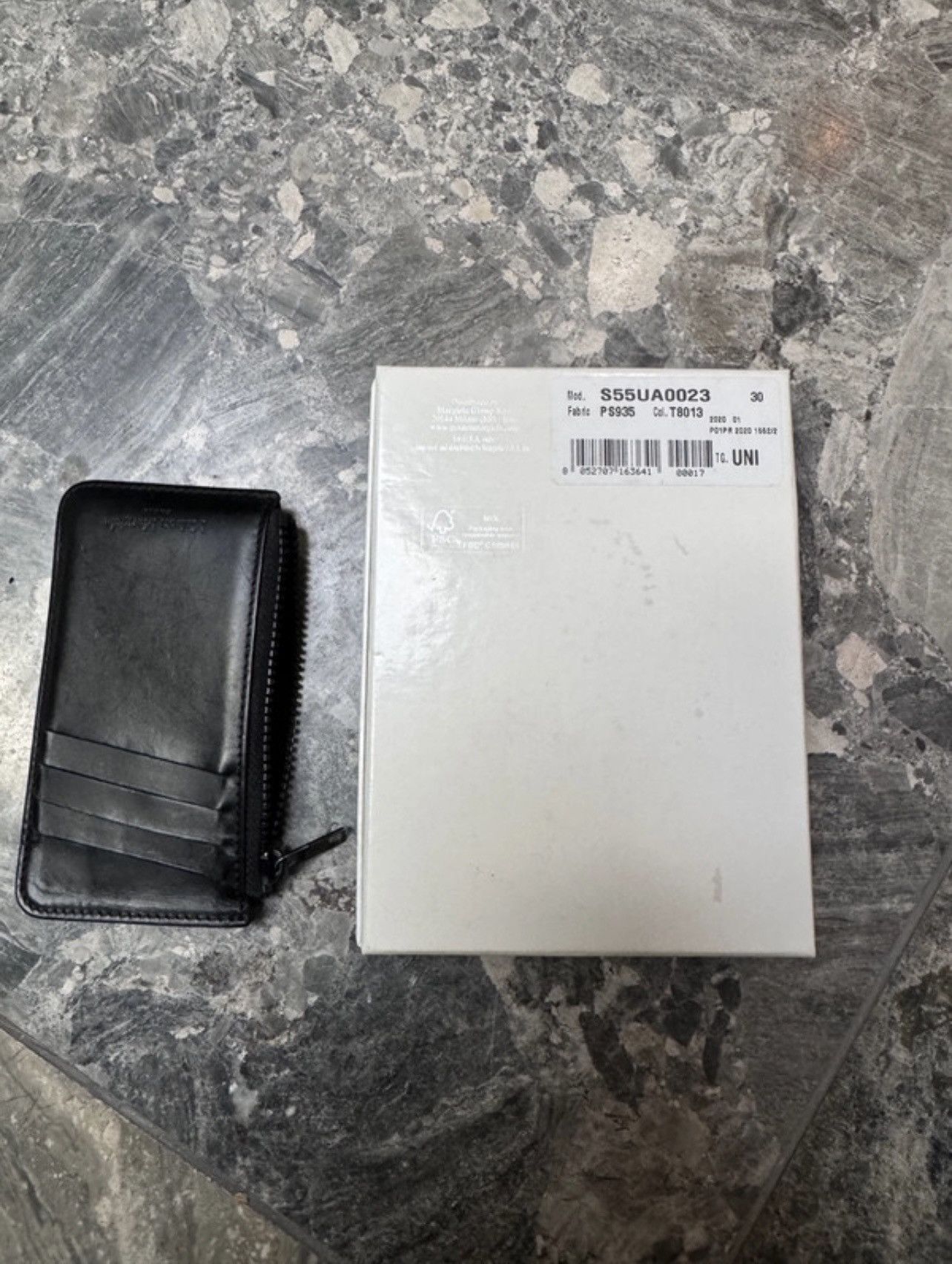 Maison Margiela Black Four Stitch Zip Wallet Card Holder Size ONE SIZE - 6 Thumbnail