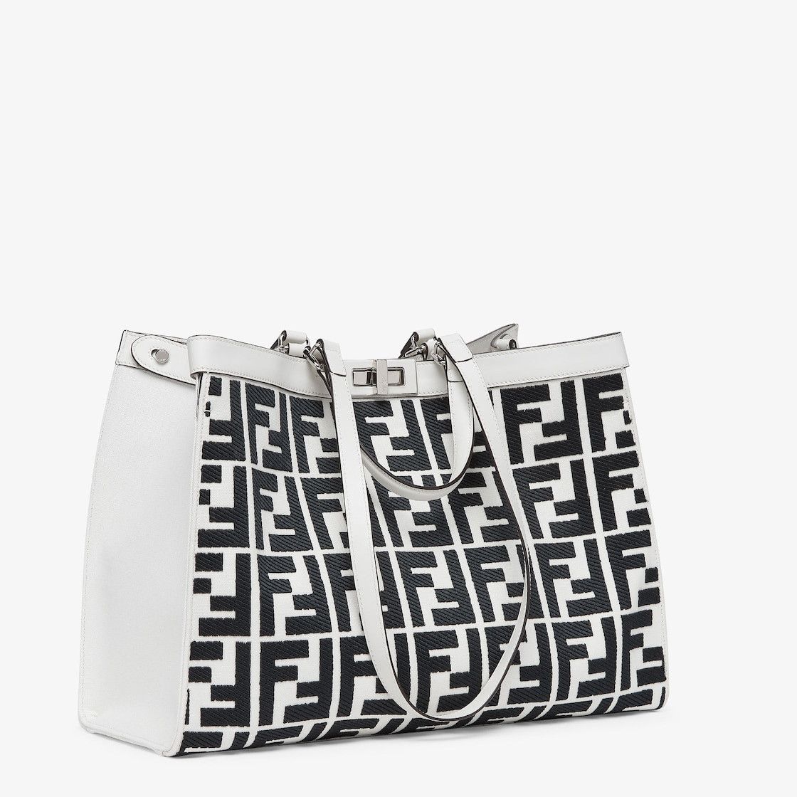 Fendi o1s1wg111224 Size: OS / X-Tote Bag in Black & White Size ONE SIZE - 2 Thumbnail