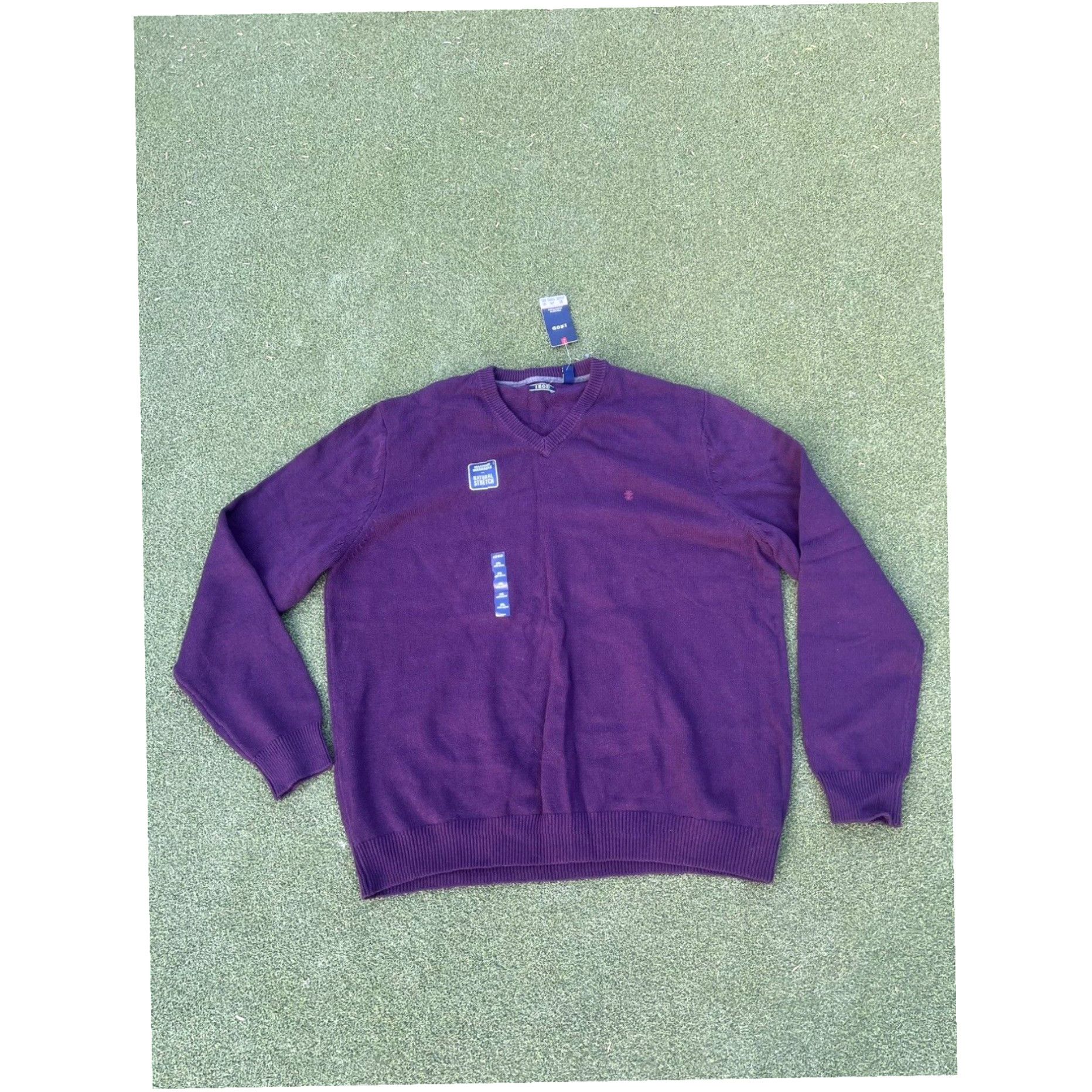 Izod Izod Men's Size 2XL Classic Fit V-Neck Sweater - Purple (BlackBerry Wine) - NEW Size US XXL / EU 58 / 5 - 2 Thumbnail