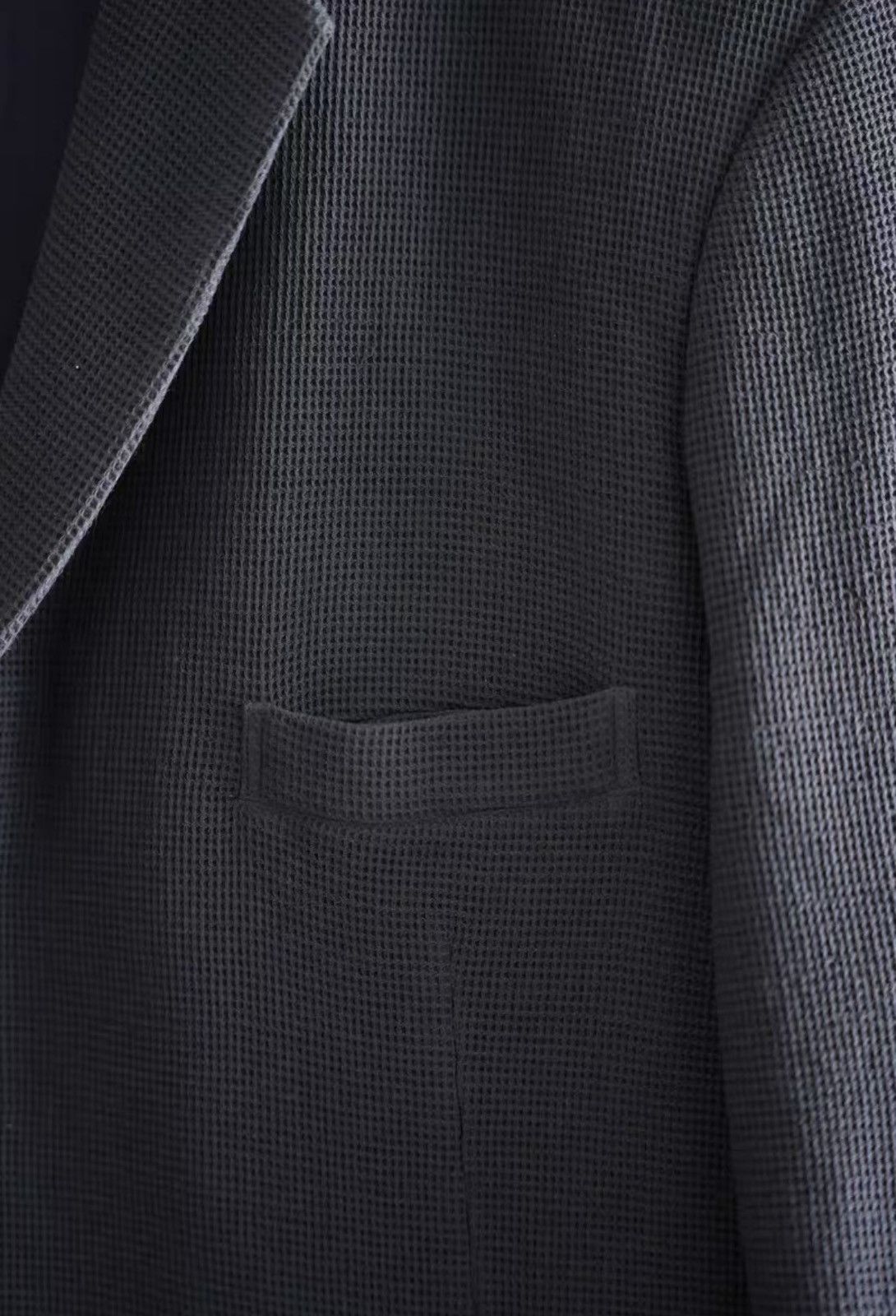 Yohji Yamamoto Yohji Yamamoto 95aw Blue & White Woven Collar Blazer K4 Size US M / EU 48-50 / 2 - 4 Thumbnail