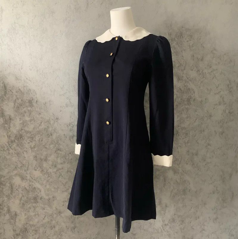 Burberry Burberry Navy Blue Wool Long Sleeve Dress Size XS / US 0-2 / IT 36-38 - 1 Thumbnail