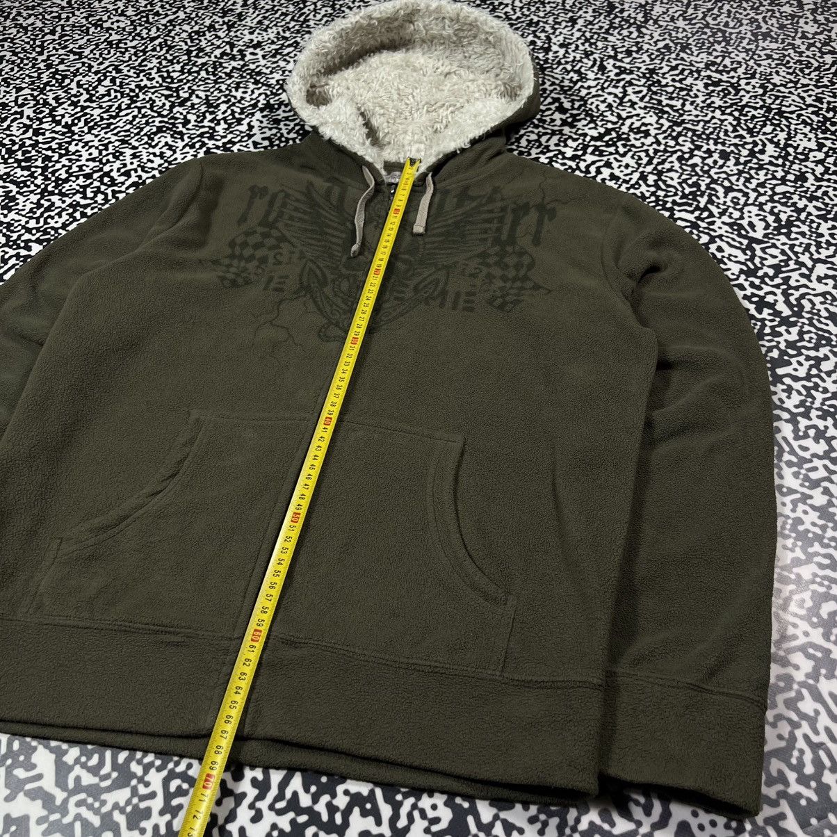 Japanese Brand Vintage Y2K Japanese Affliction Skull Tribal Fur Faux Hoodie Size US L / EU 52-54 / 3 - 15 Thumbnail