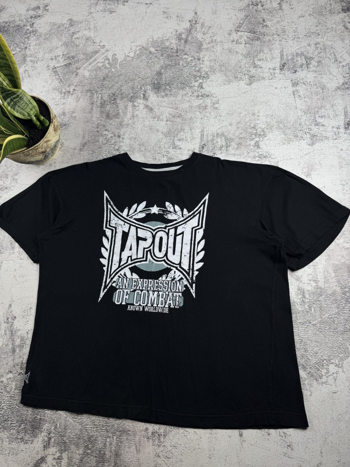 Tapout TAPOUT in Affliction Style Vintage Rap Hip Hop Black Graphic Jersey T Shirt Tee Size US XL / EU 56 / 4 - 3 Thumbnail