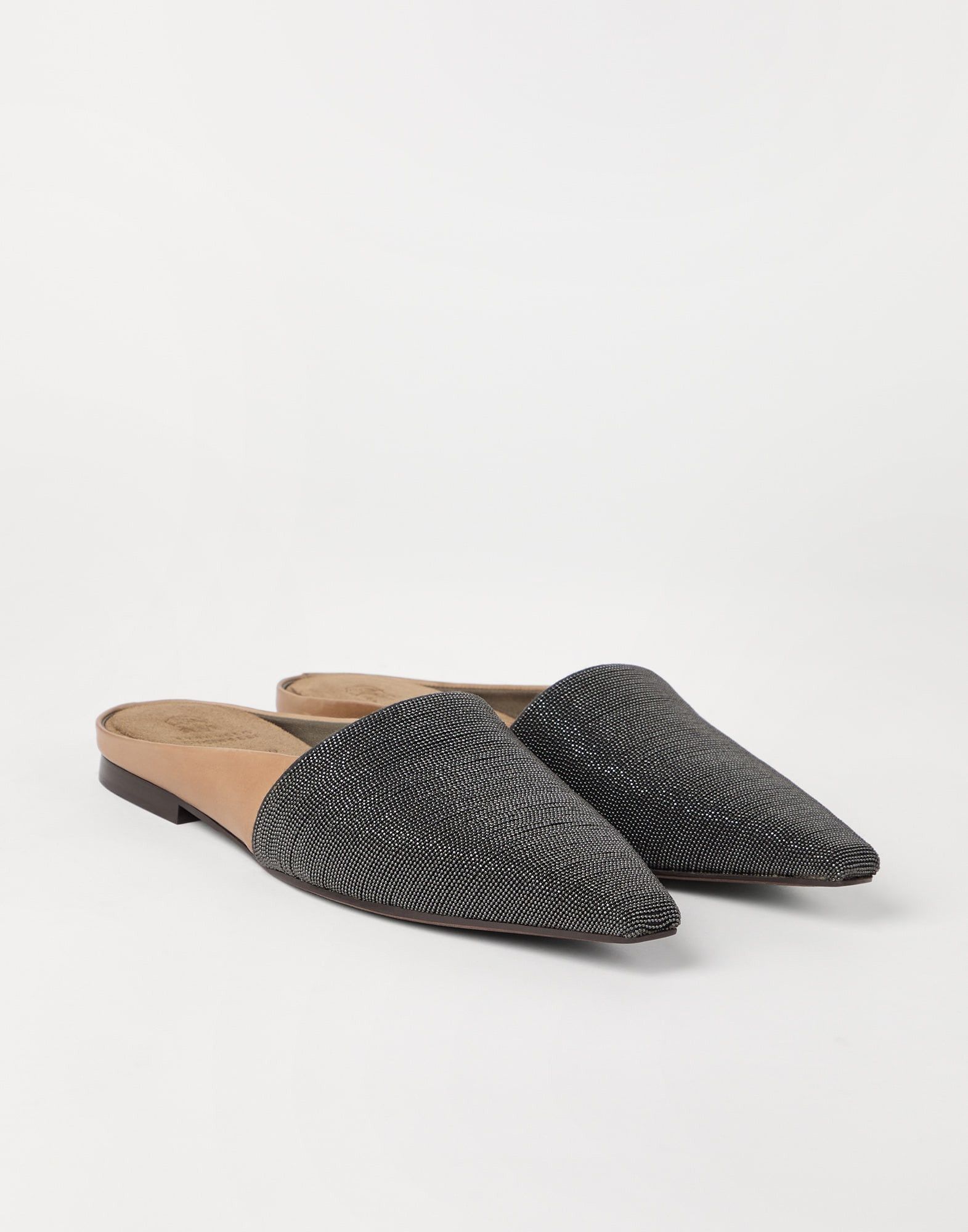 Brunello Cucinelli o1la1rc1a0326 Calfskin Precious Flats in Taupe Size US 9 / IT 39 - 2 Thumbnail