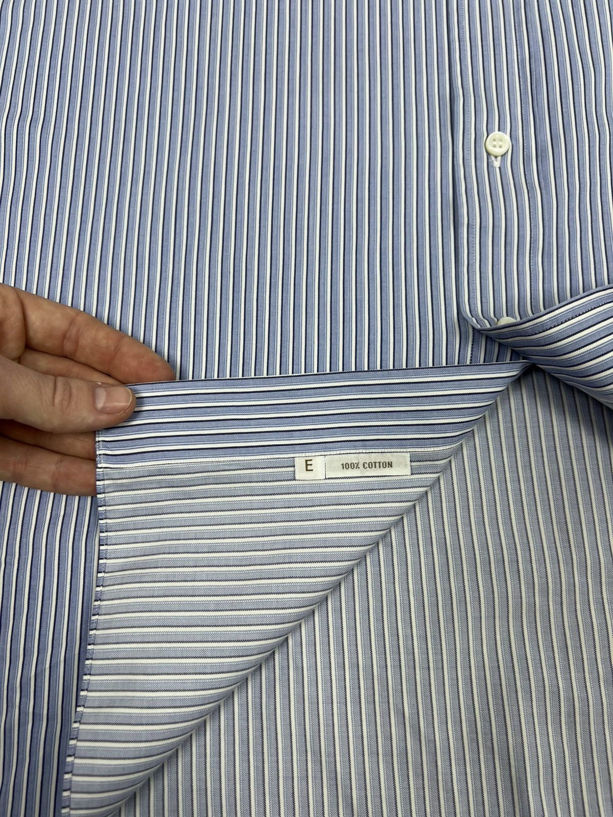 Brioni Brioni Striped Button Up Shirt Long Sleeeve Classic Size US XL / EU 56 / 4 - 11 Thumbnail