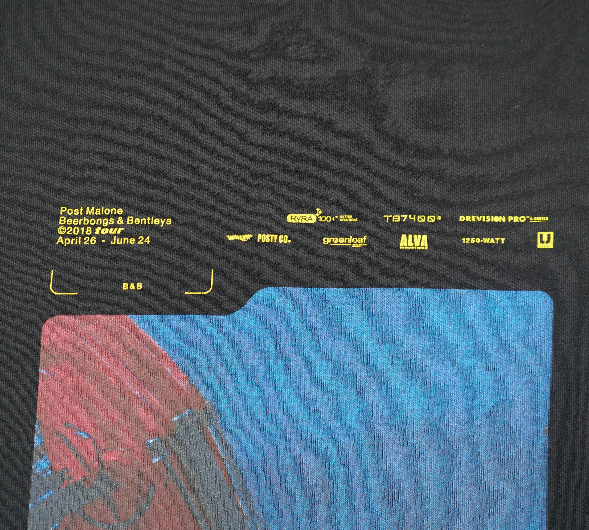 Band Tees Vintage 2018 Post Malone Tour T-Shirt Size US L / EU 52-54 / 3 - 3 Thumbnail