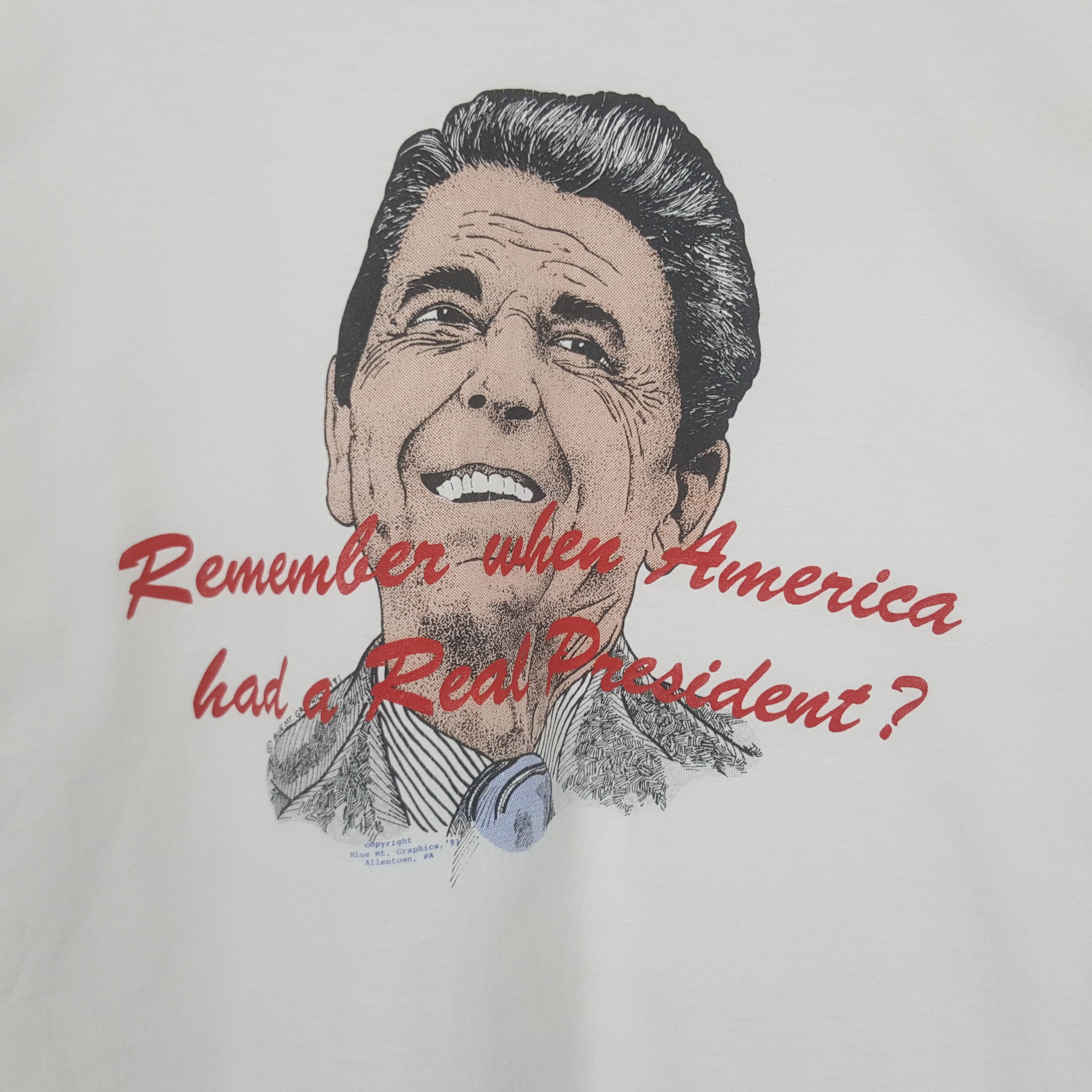 President's Vintage 90's Ronald Reagan US President Tshirt RR28 Size US L / EU 52-54 / 3 - 2 Thumbnail