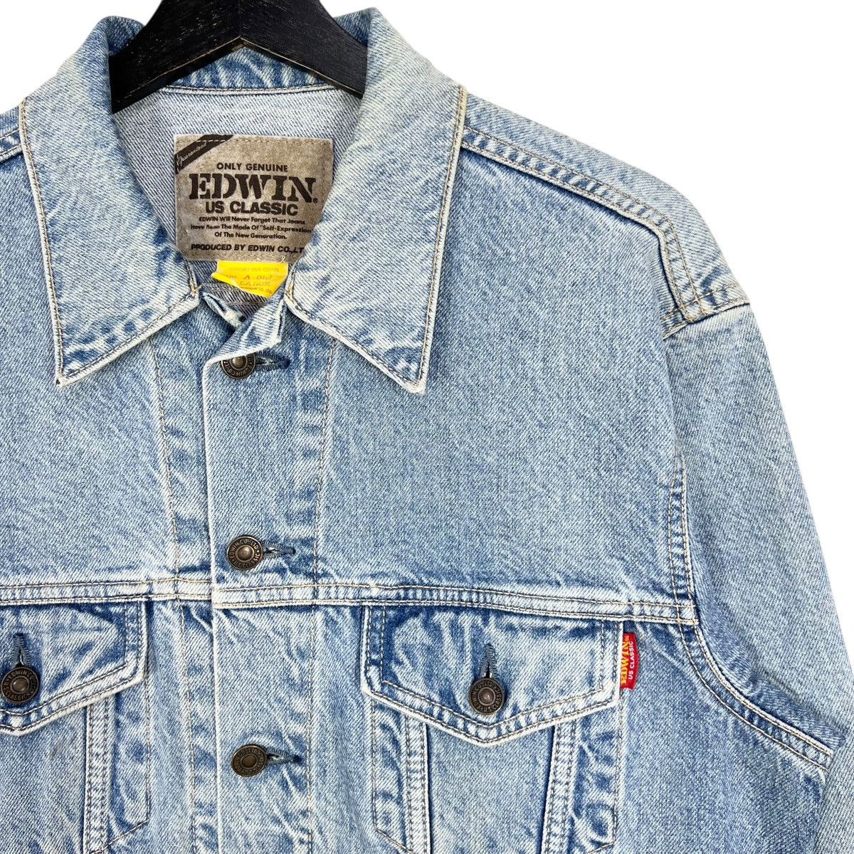 Edwin × Vintage Vintage Edwin Denim Trucker Jacket Size US L / EU 52-54 / 3 - 5 Thumbnail