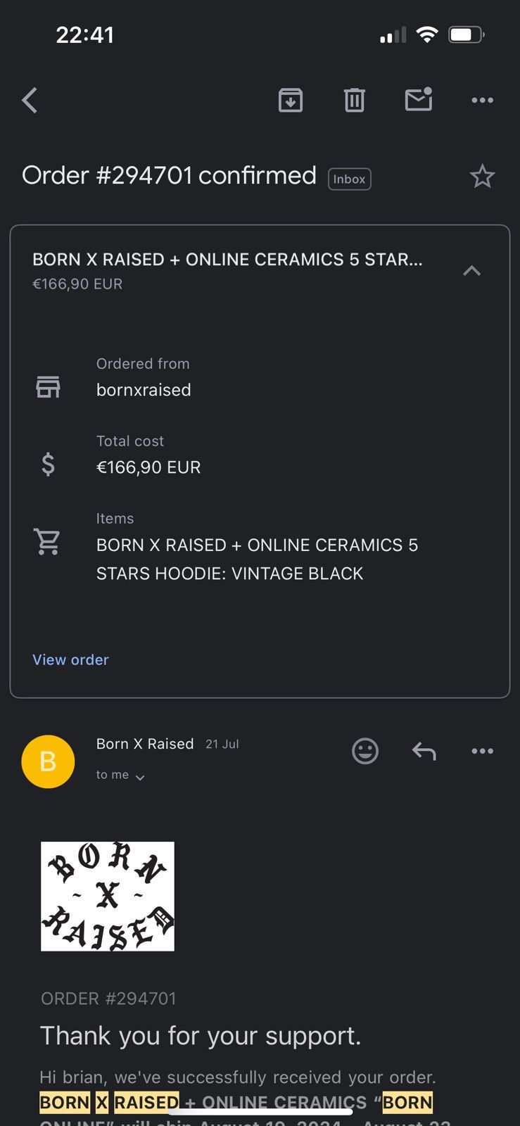 Born X Raised × Online Ceramics Born x Raised x Online Ceramics | Born Online 5 stars hoodie Size US M / EU 48-50 / 2 - 5 Thumbnail
