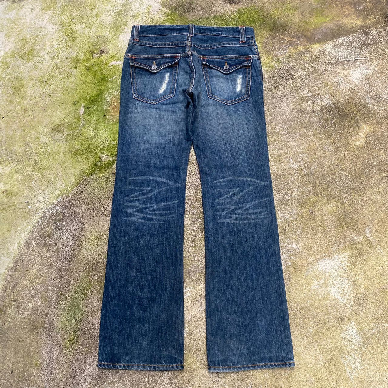 Purple Brand Vintage Purple & Yellow Distressed Denim Size US 32 / EU 48 - 3 Thumbnail